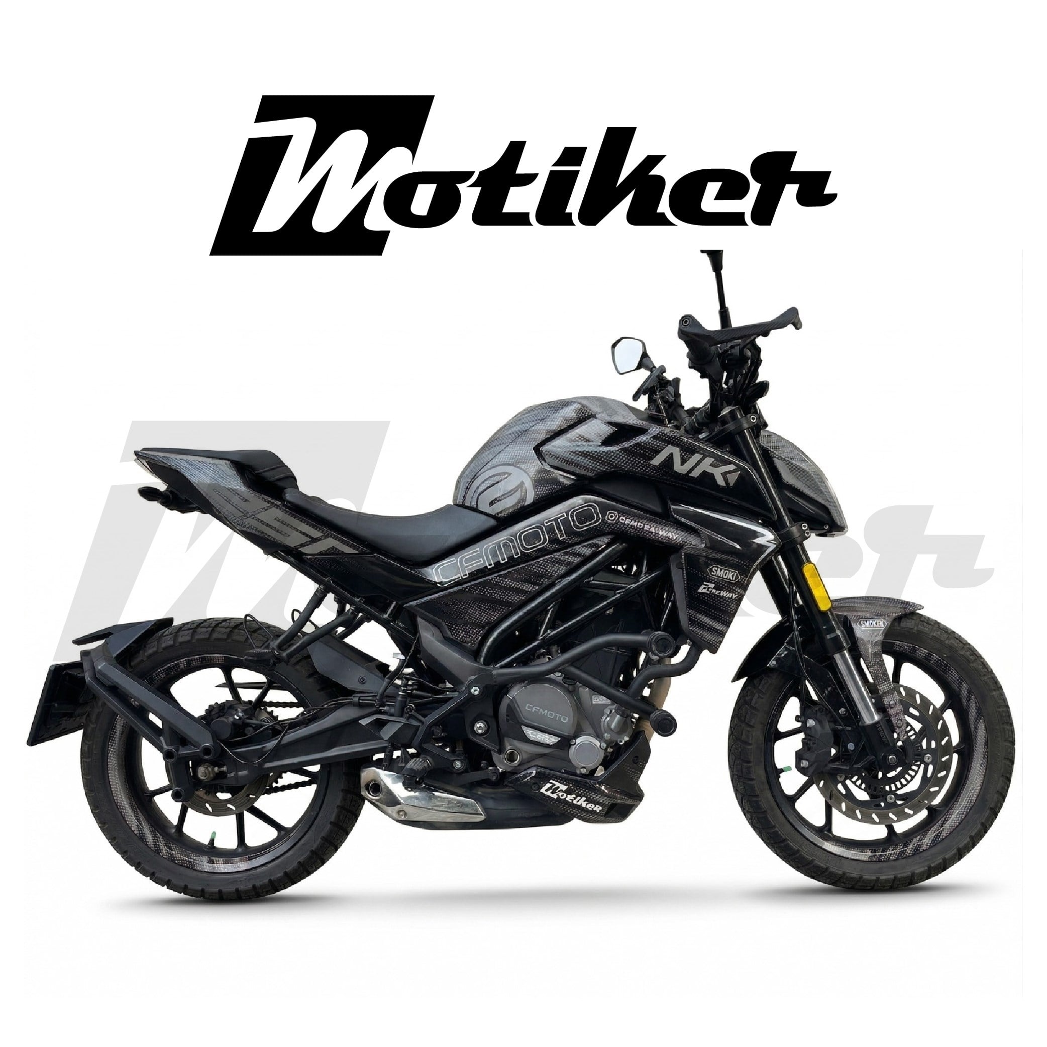 CF MOTO NK250 Model Circle Dark Grey Tasarımı Sticker Etiket Modeli
