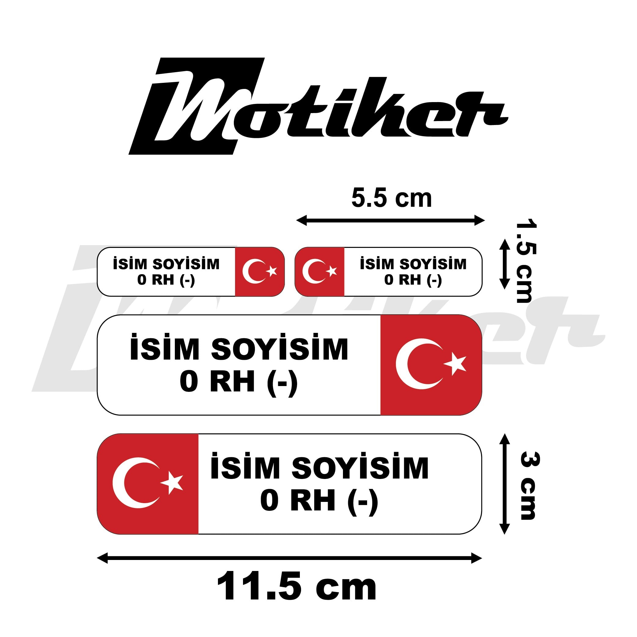 Kan Gurubu Mini Sticker Tasarımı Etiket Modeli Beyaz