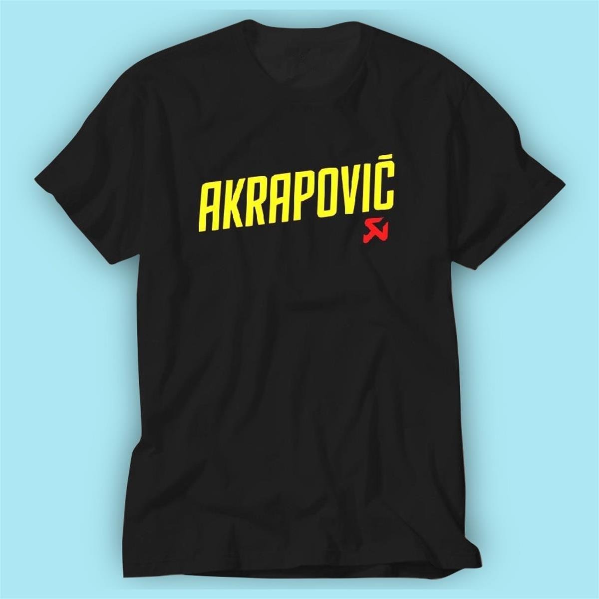 Akrapovic Siyah Baskı Logo Tshirt Modeli