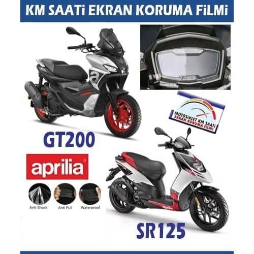Ekran KorumasıAprilia SR GT200 / SR125 Motosiklet Ekran Km Koruyucu