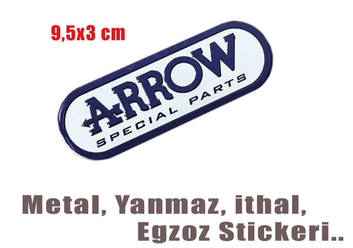 Arrow Egzoz Stickeri Yanmaz Metal Sticker Etiket Model