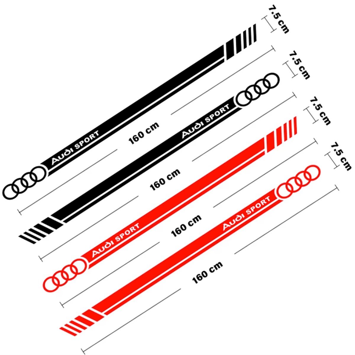 Audi Yan Kapı Logo Ve Yazı Detaylı Sticker Etiket 