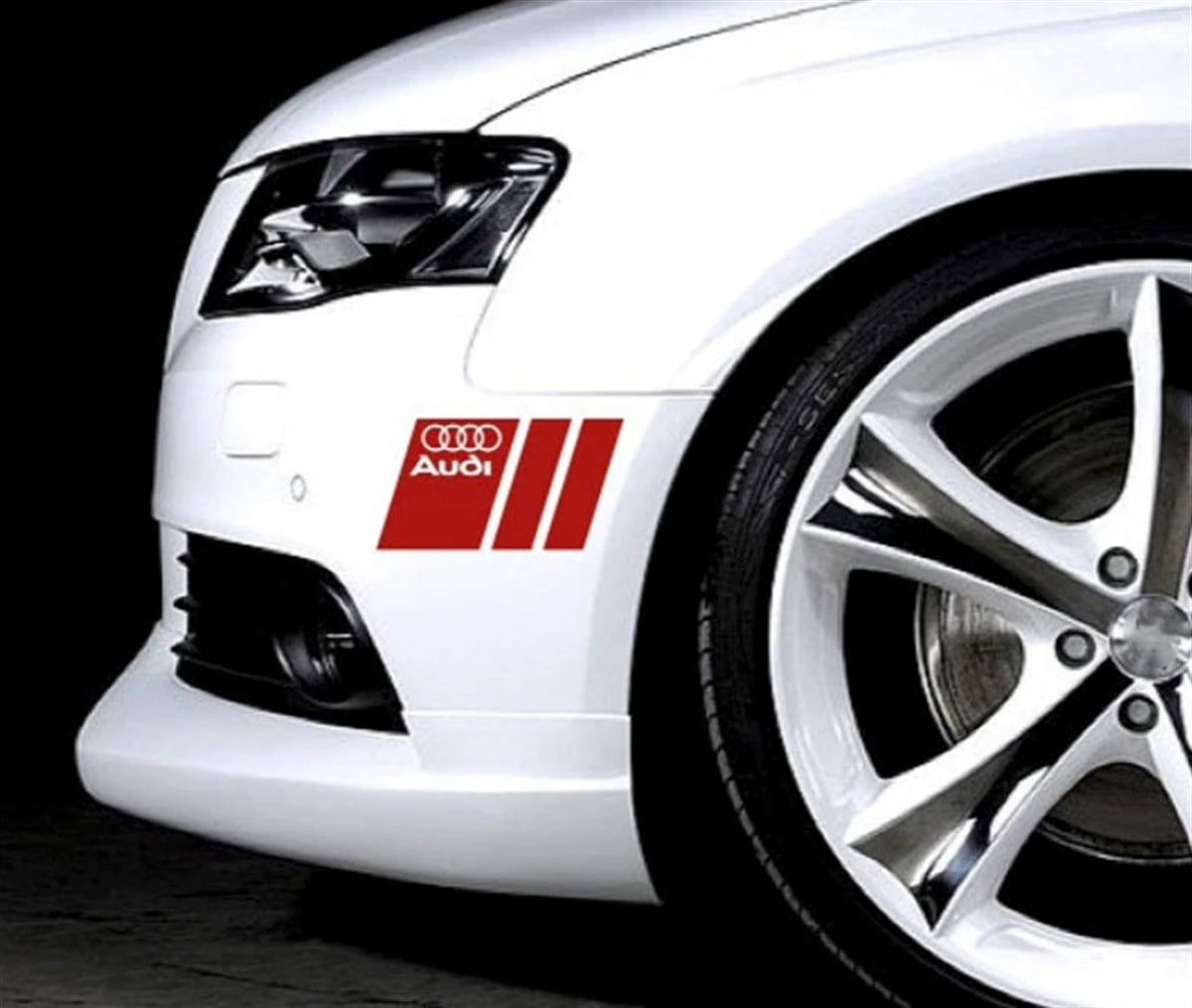 Audi Yan Kapı Logo Ve Yazı Detaylı Sticker Etiket 