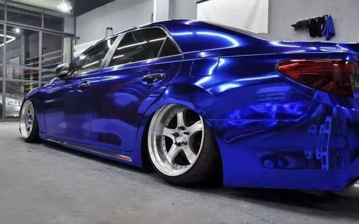 FolyoAynalı Chrome Parlement Mavisi Araç Kaplama Folyosu 