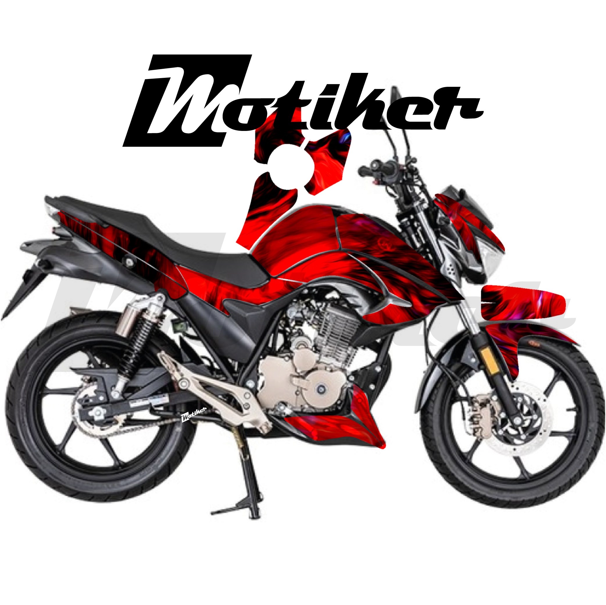 Mondial Drift L Parçalı Kaplama Sticker Etiket Modeli Akışkan Doku Desen 7 (MTK9368)