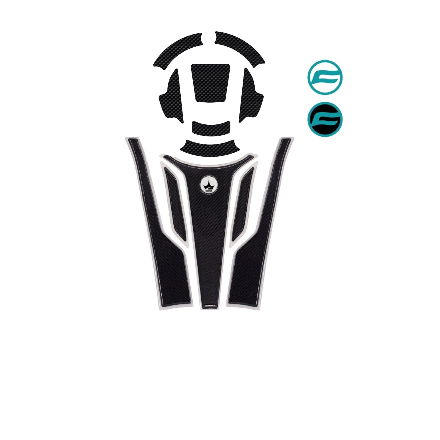 Grippatch CF-800/MT İLE UYUMLU DEPO/DEPO KAPAĞI ULTIMATE 6D KARBON KAYDIRMAZ TANK PAD GTC04-DK