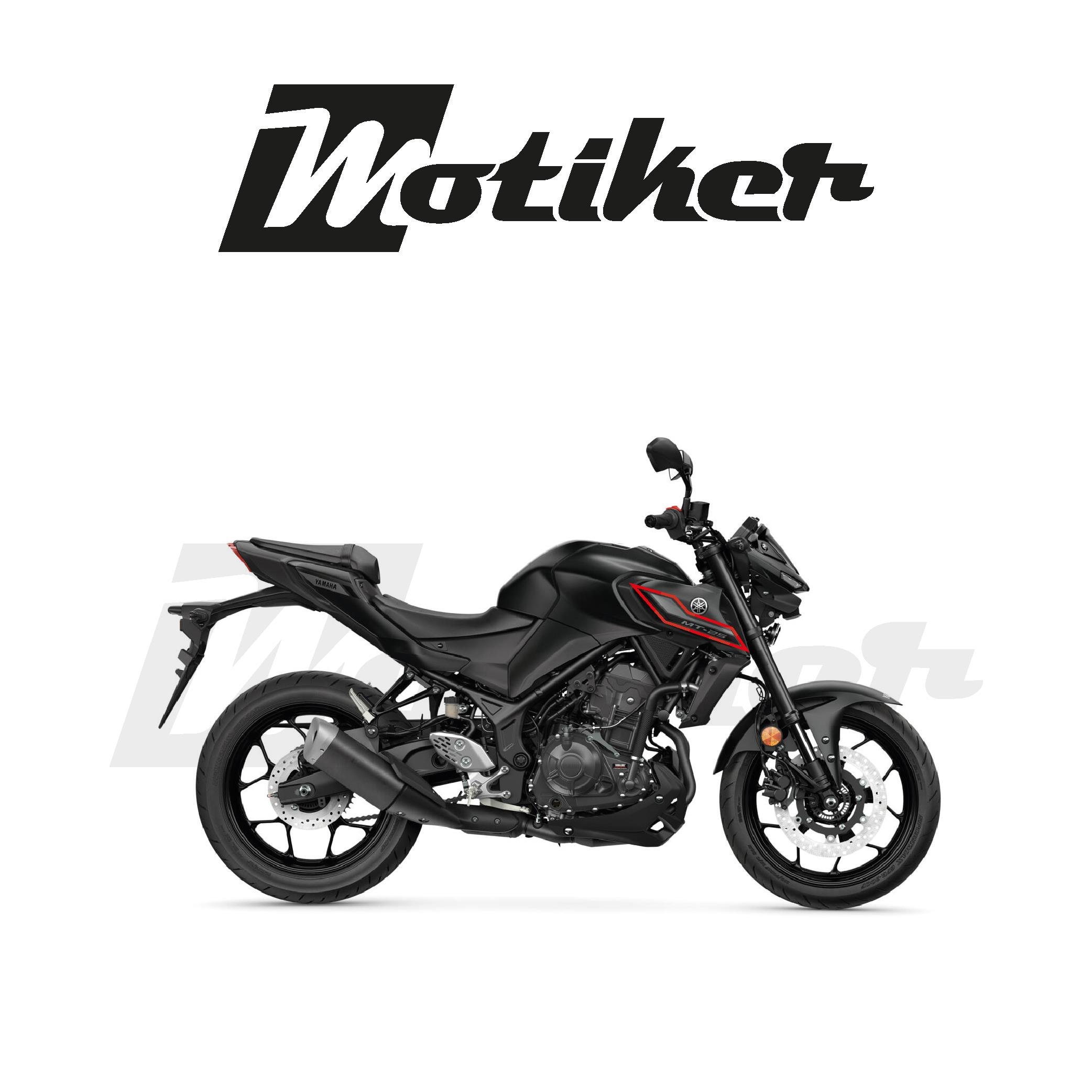 Yamaha MT-25 2025 Siyah Yan Grenaj Sticker Sağ Sol Çift