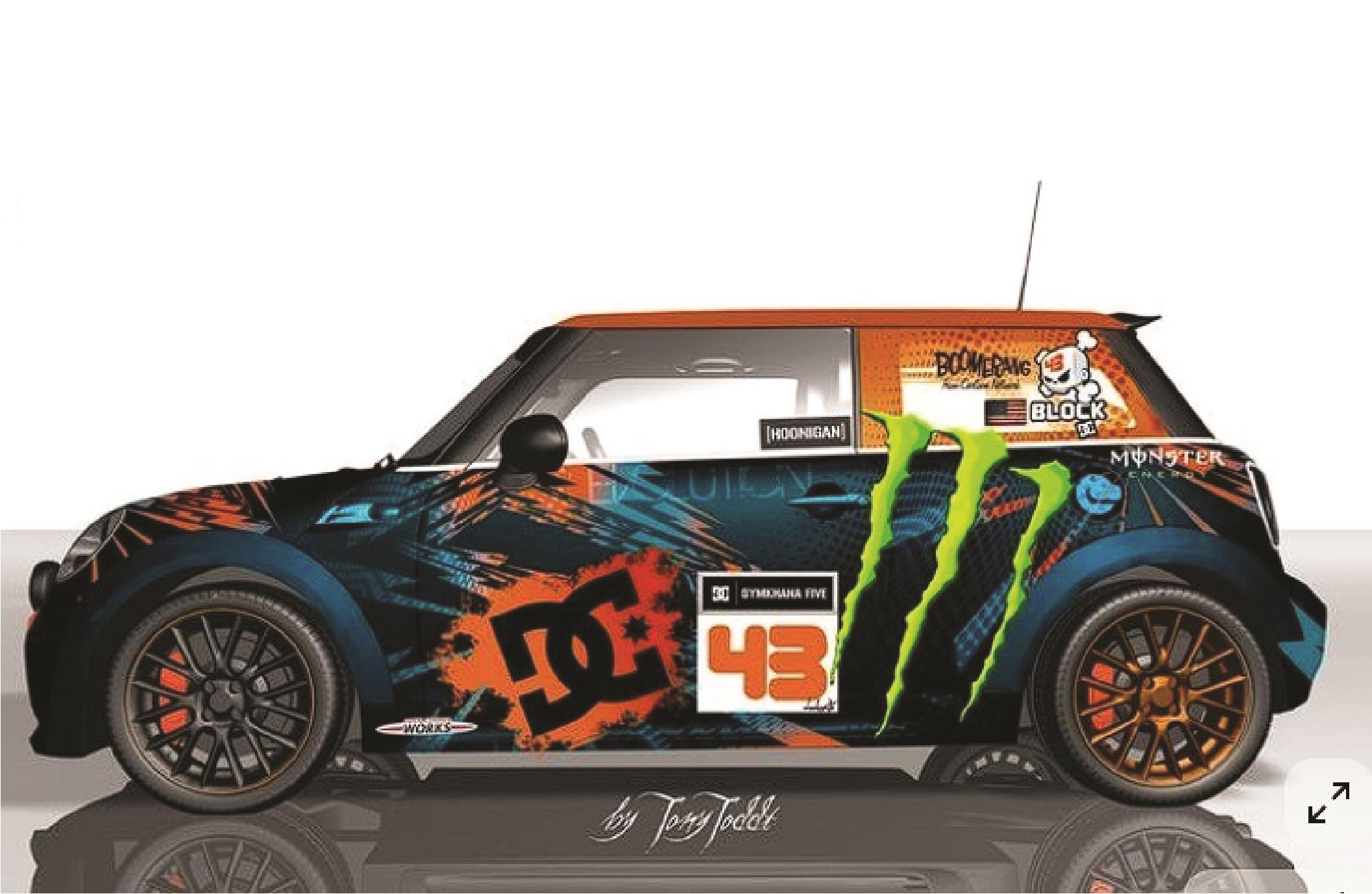 Mını Copper Monster Araba Sticker 