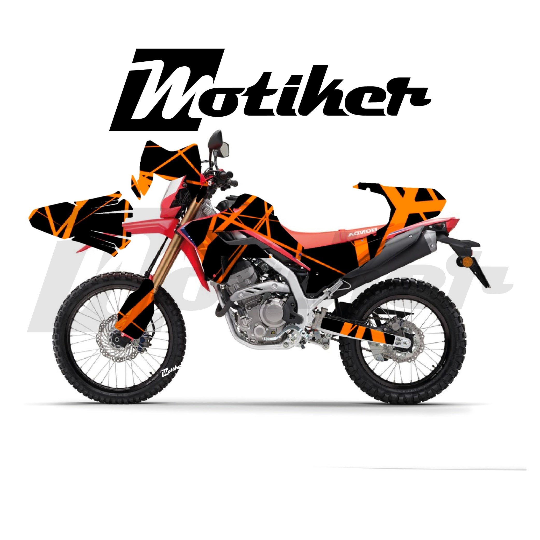 Honda CRF250L Parçalı Kaplama Sticker Etiket Modeli Geometrik Ağ Desen 1 (MTK9362)