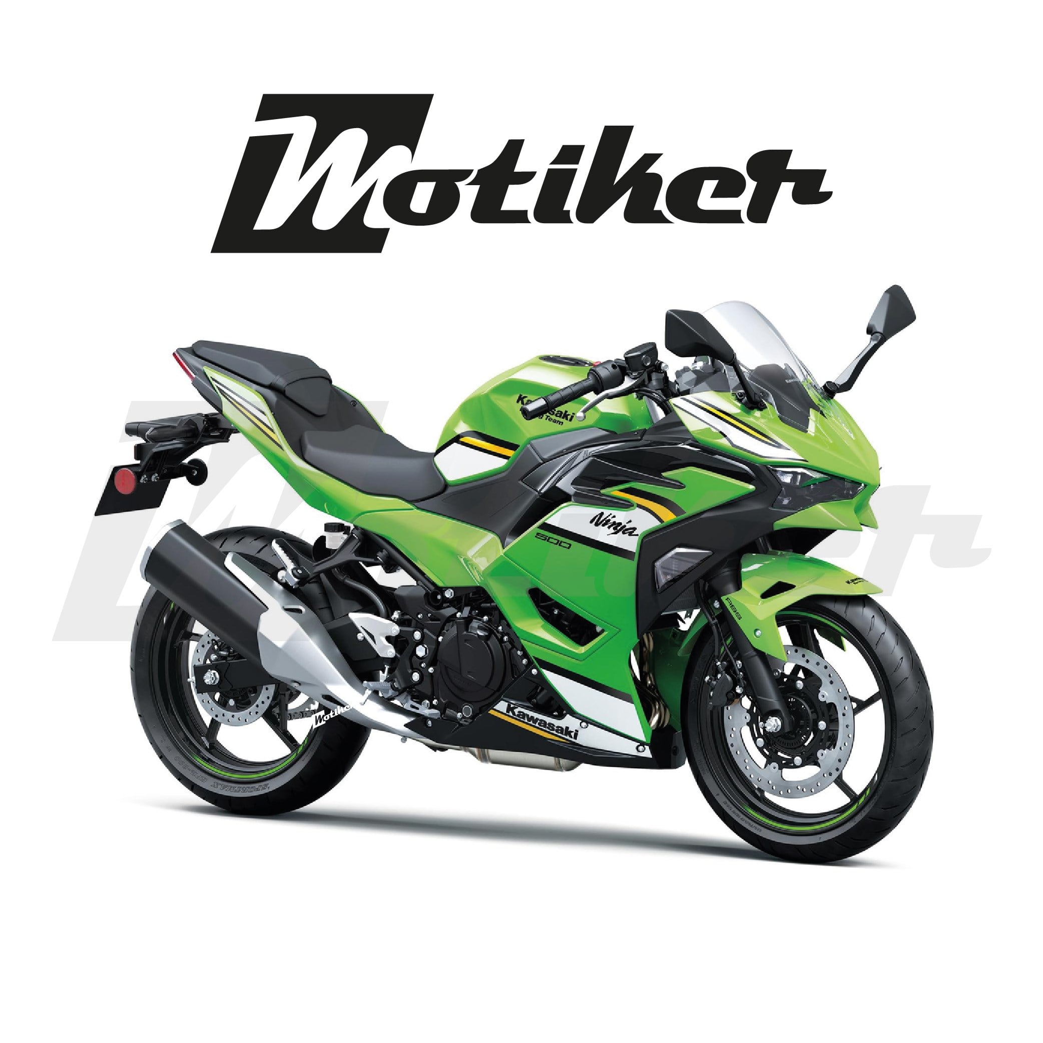 Kawasaki Ninja 500 Siyah Ninja Orjinal Sticker Etiket Modeli