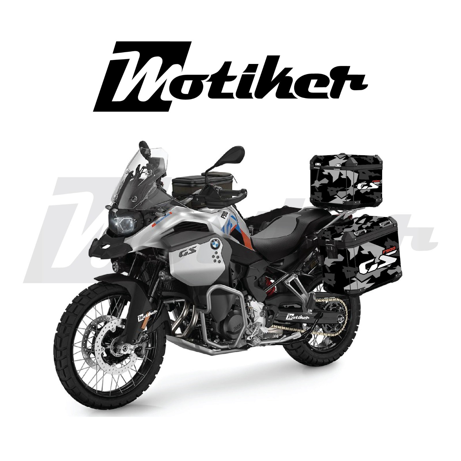 BMW F900 Çanta Kaplama Adventruer Desen Tasarımı Sticker Etiket Modeli