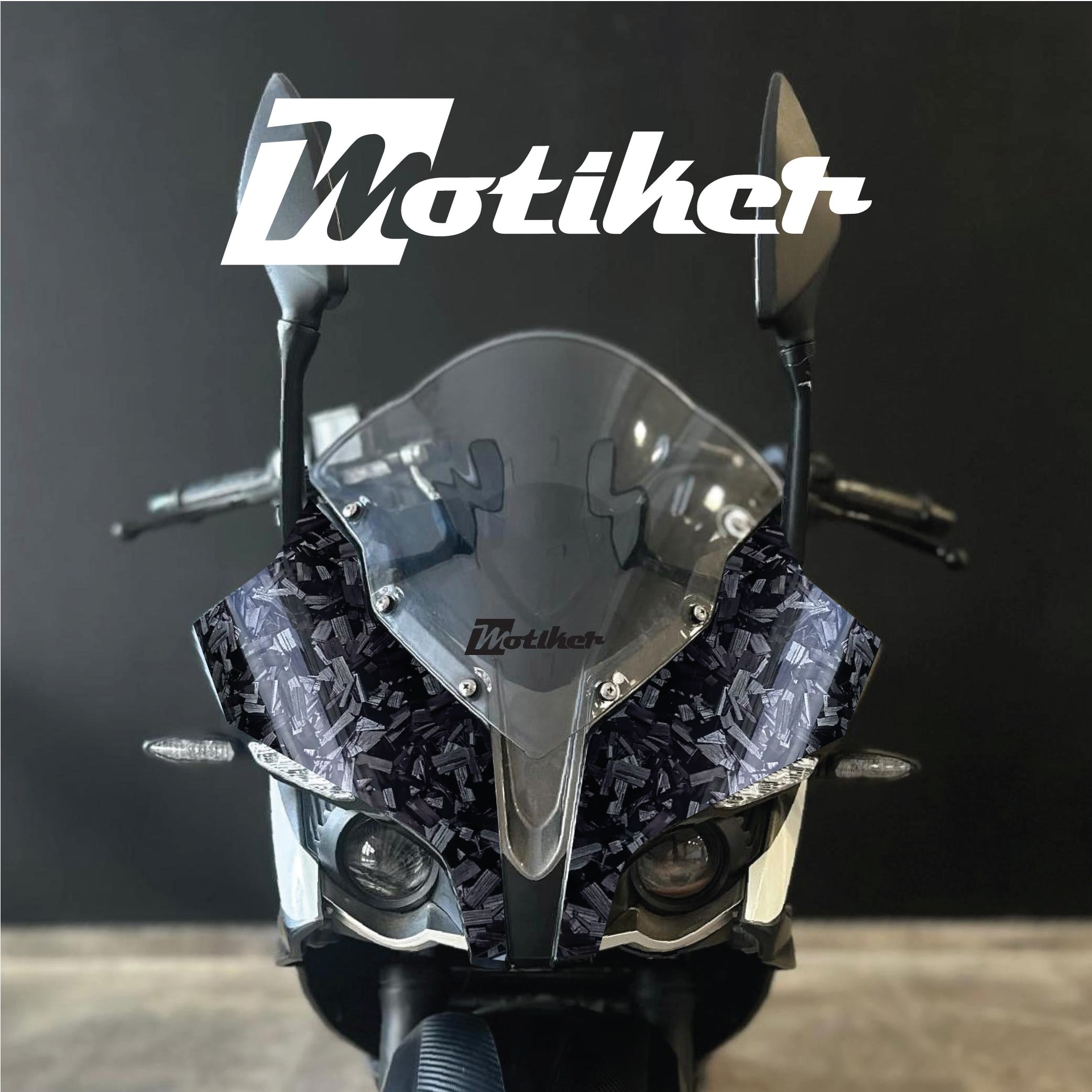 Bajaj Pulsar RS200 Ön Kafa Forget Karbon Tasarımı Sticker Etiket Modeli