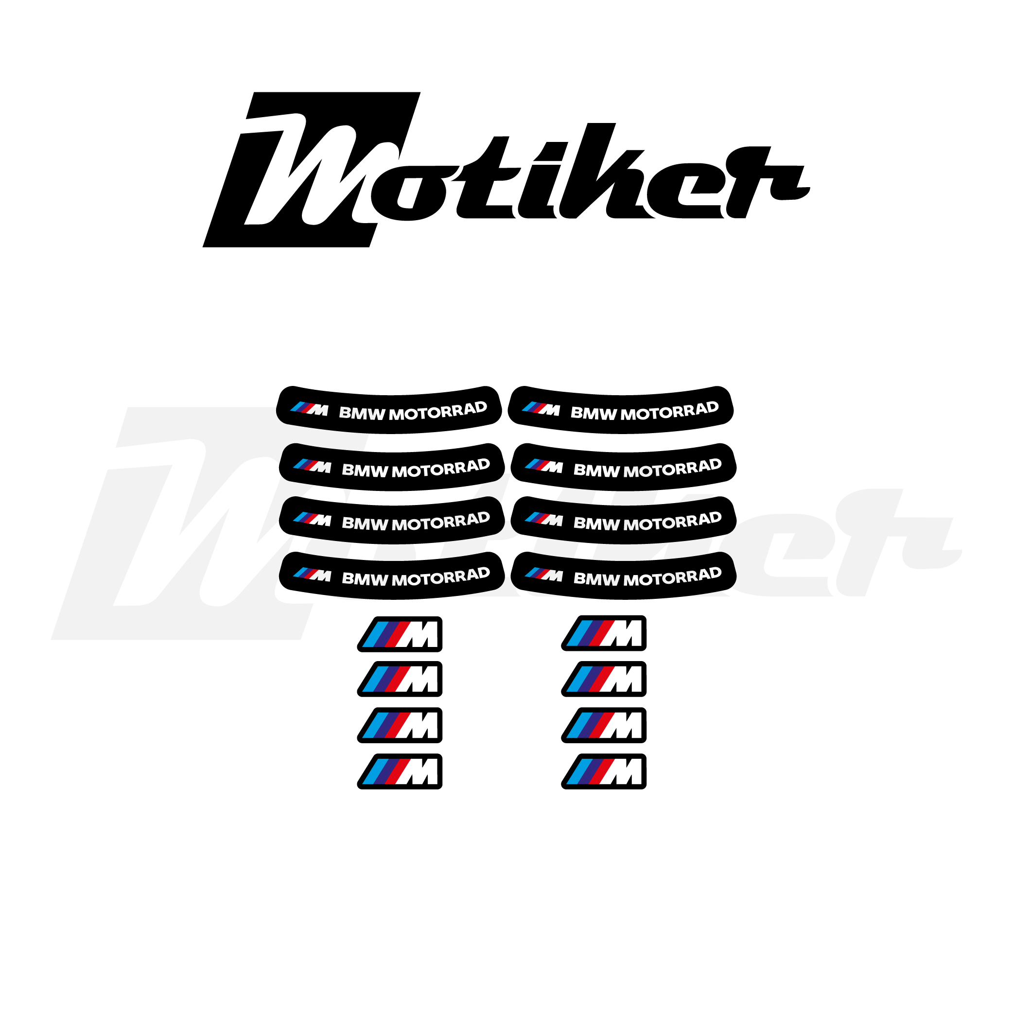 BMW M Logolu Mini Jant Sticker Tasarımı 