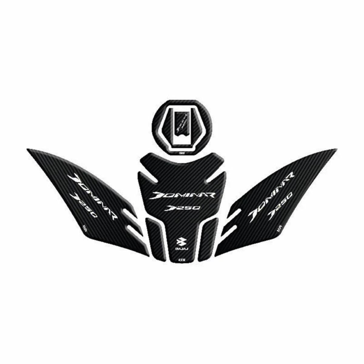 Bajaj Dominar 250 Black Tank Pad Set Sticker Etiket Model