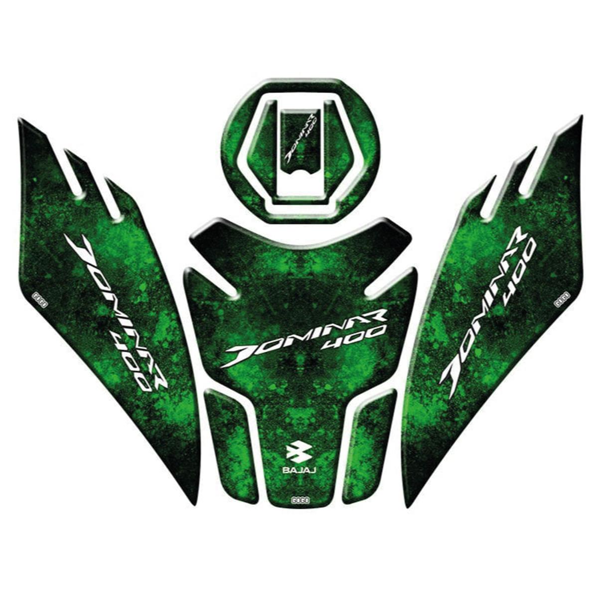 Bajaj Dominar 400 Green Haze Tank Pad Set Sticker Etiket Model