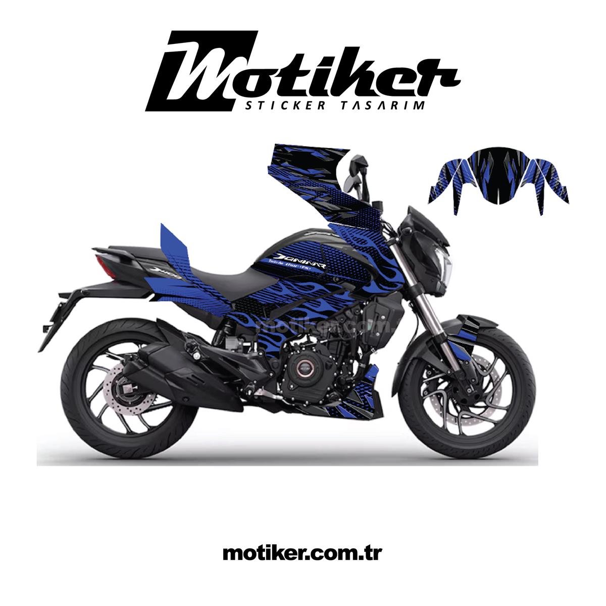 Bajaj Dominar Fire Sticker Etiket Kaplama Model