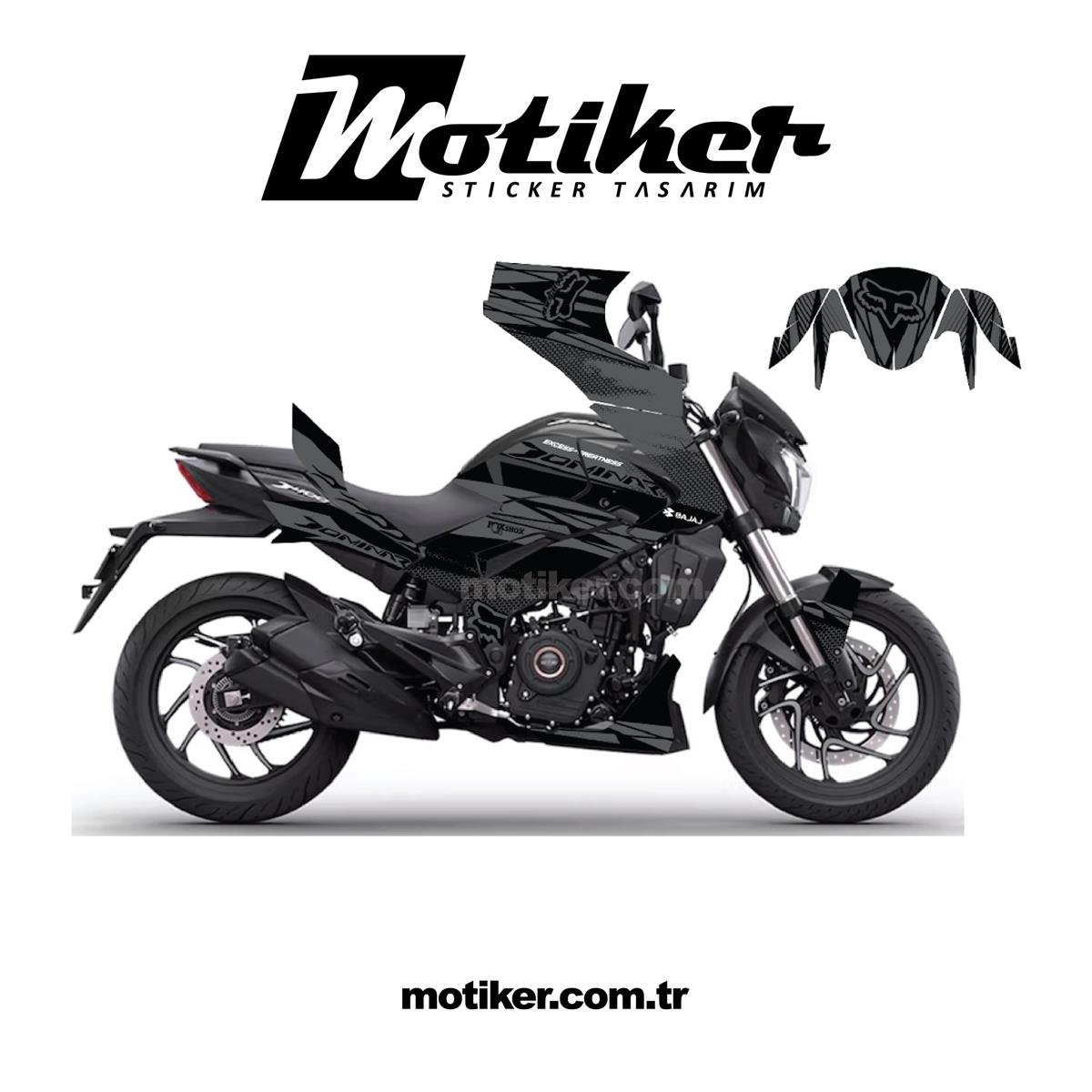 Bajaj Dominar Fox Sticker Etiket Kaplama Model