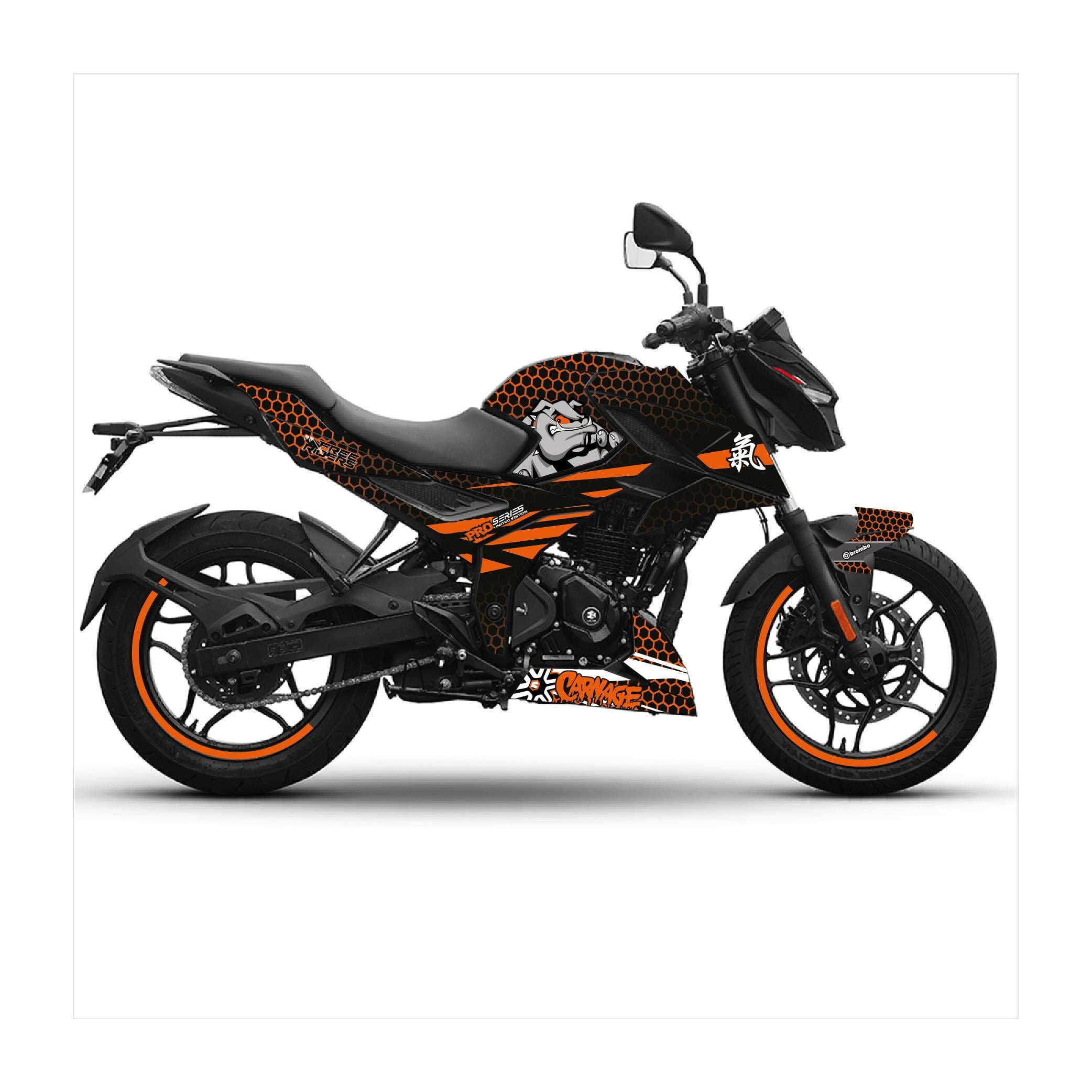 Bajaj N250 Dog Tasarım Motosiklet Sticker Etiket Kaplama Modeli 