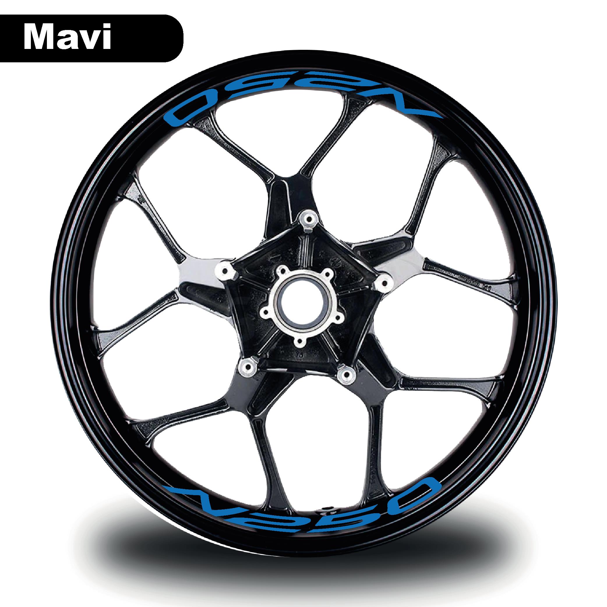 N250Bajaj N250 Jant İçi Yazı Sticker Modeli Mavi