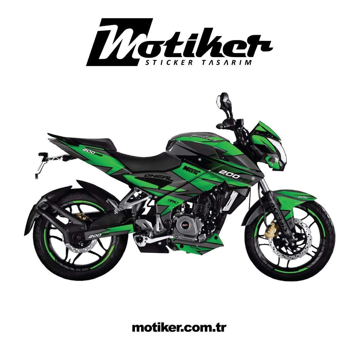 Bajaj NS200 Oneal Sticker Etiket Kaplama Modeli