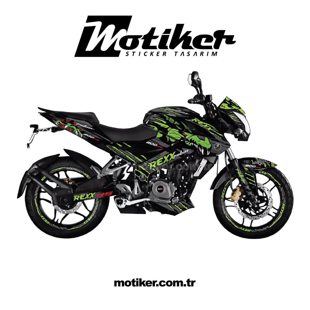Bajaj NS200 Rexx Sticker Etiket Kaplama Modeli 