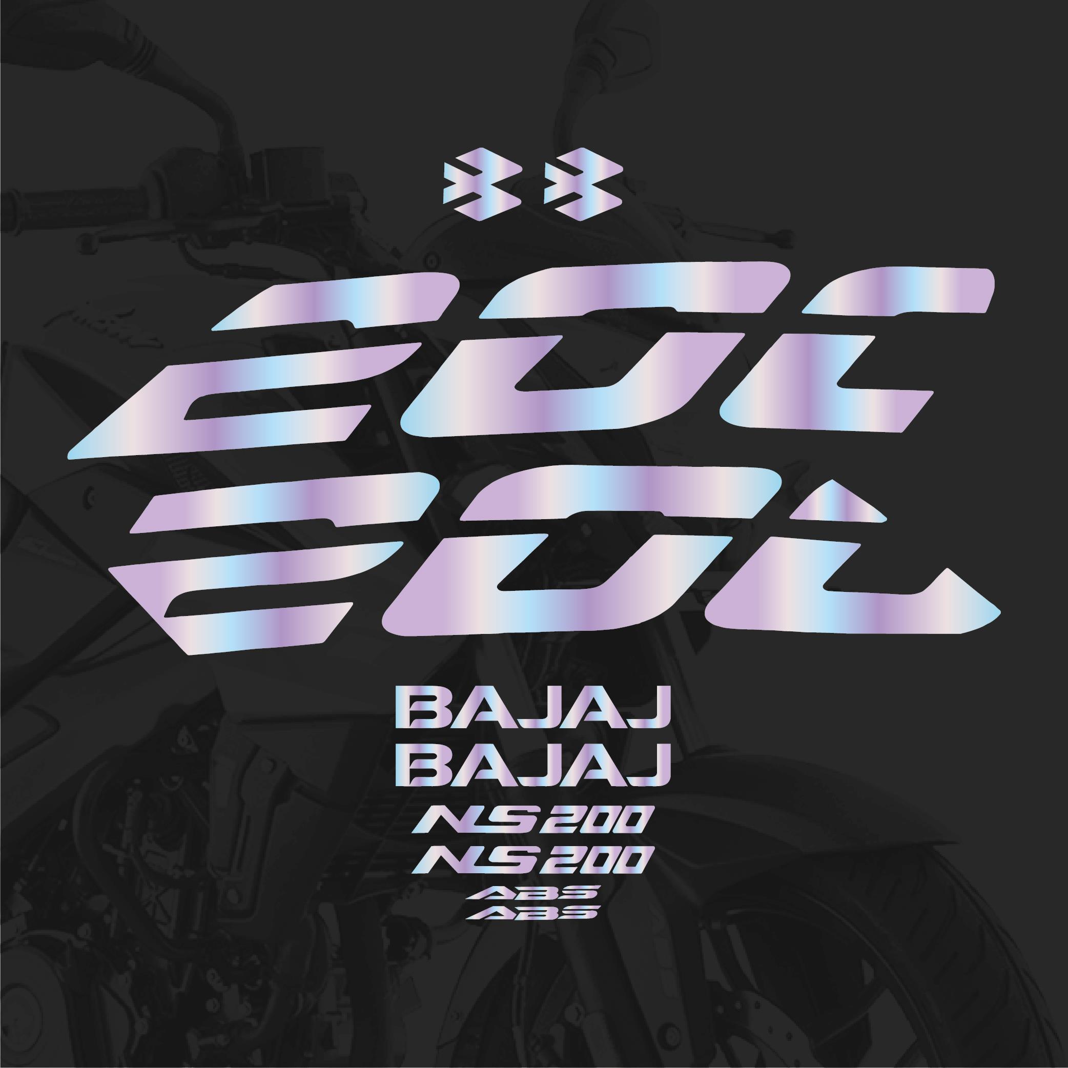 Bajaj NS200 Sticker Hologram Set Motosiklet Etiket Modeli