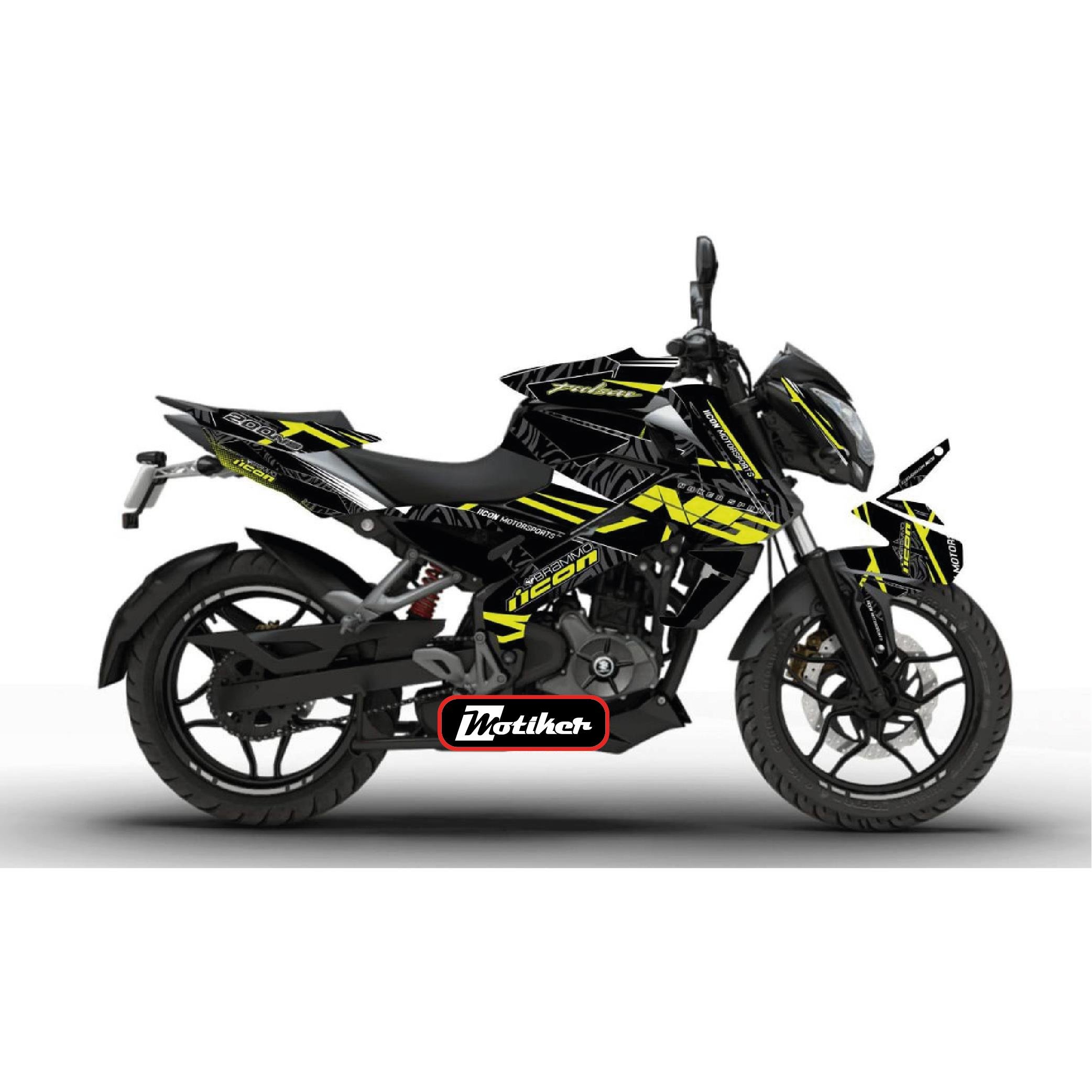 PULSAR NS 200BAJAJ NS200 Sticker Icon Kaplama Etiket Tasarım Modeli