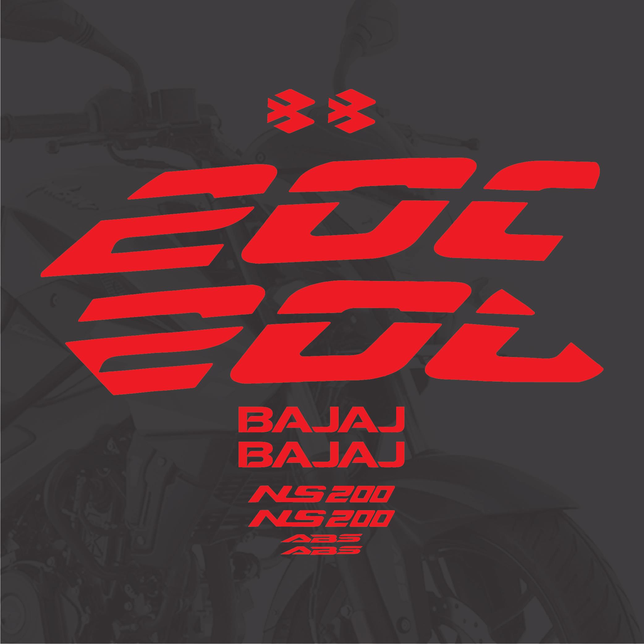 PULSAR NS 200Bajaj NS200 Sticker Kırmızı Set Motosiklet Sticker Etiket Modeli