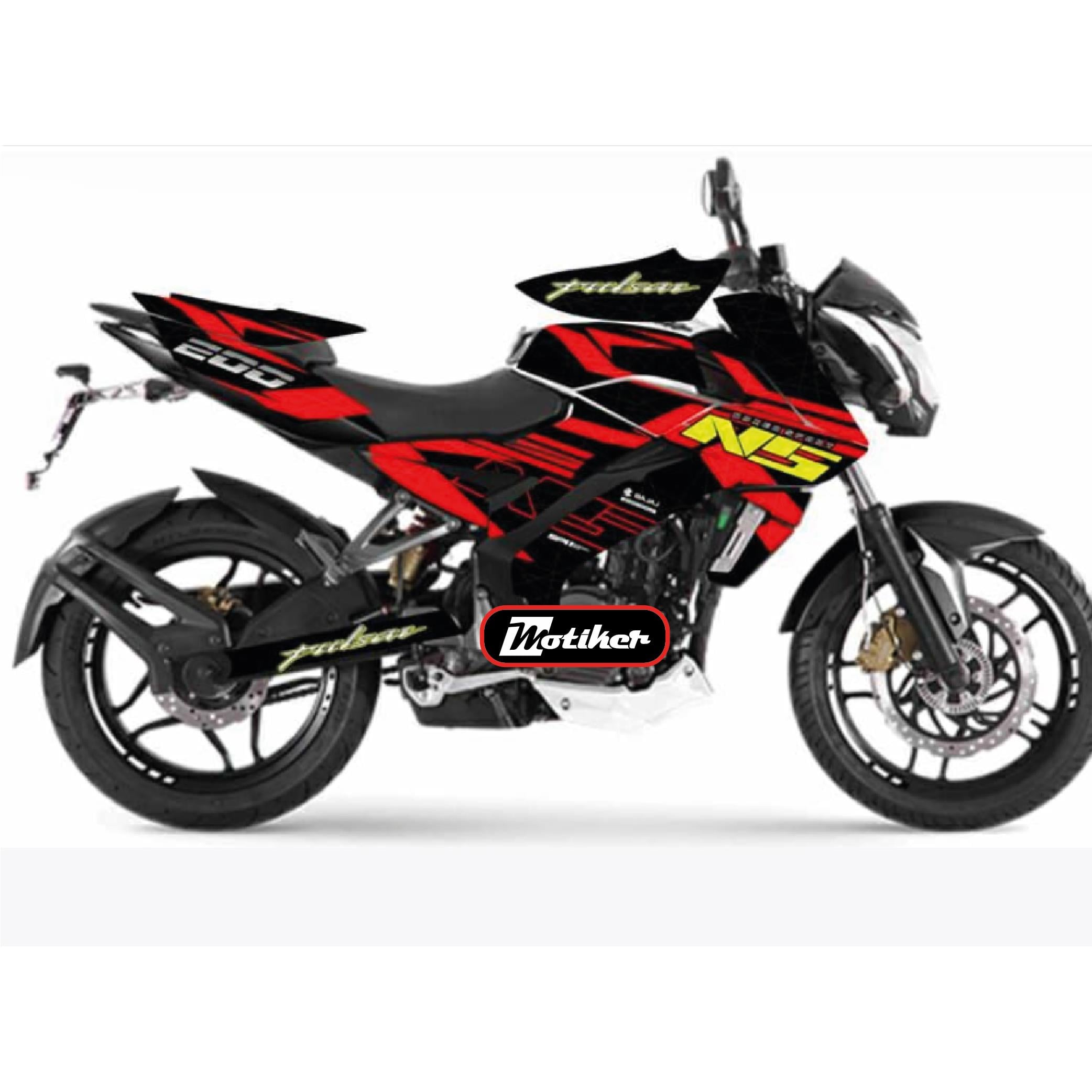 PULSAR NS 200BAJAJ NS200 Sticker Redline Kaplama Etiket Tasarım Modeli