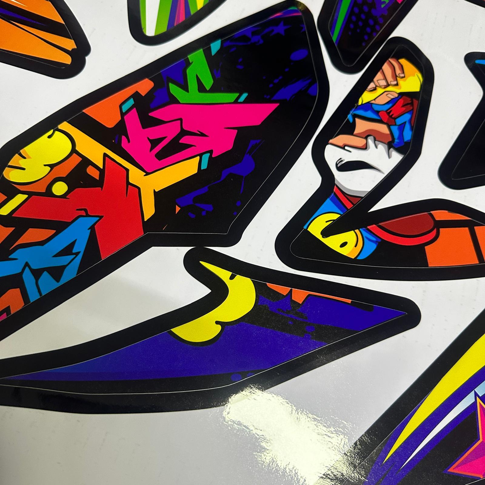 BAJAJ NS200 Sticker Star Style Kaplama Etiket Tasarım Modeli
