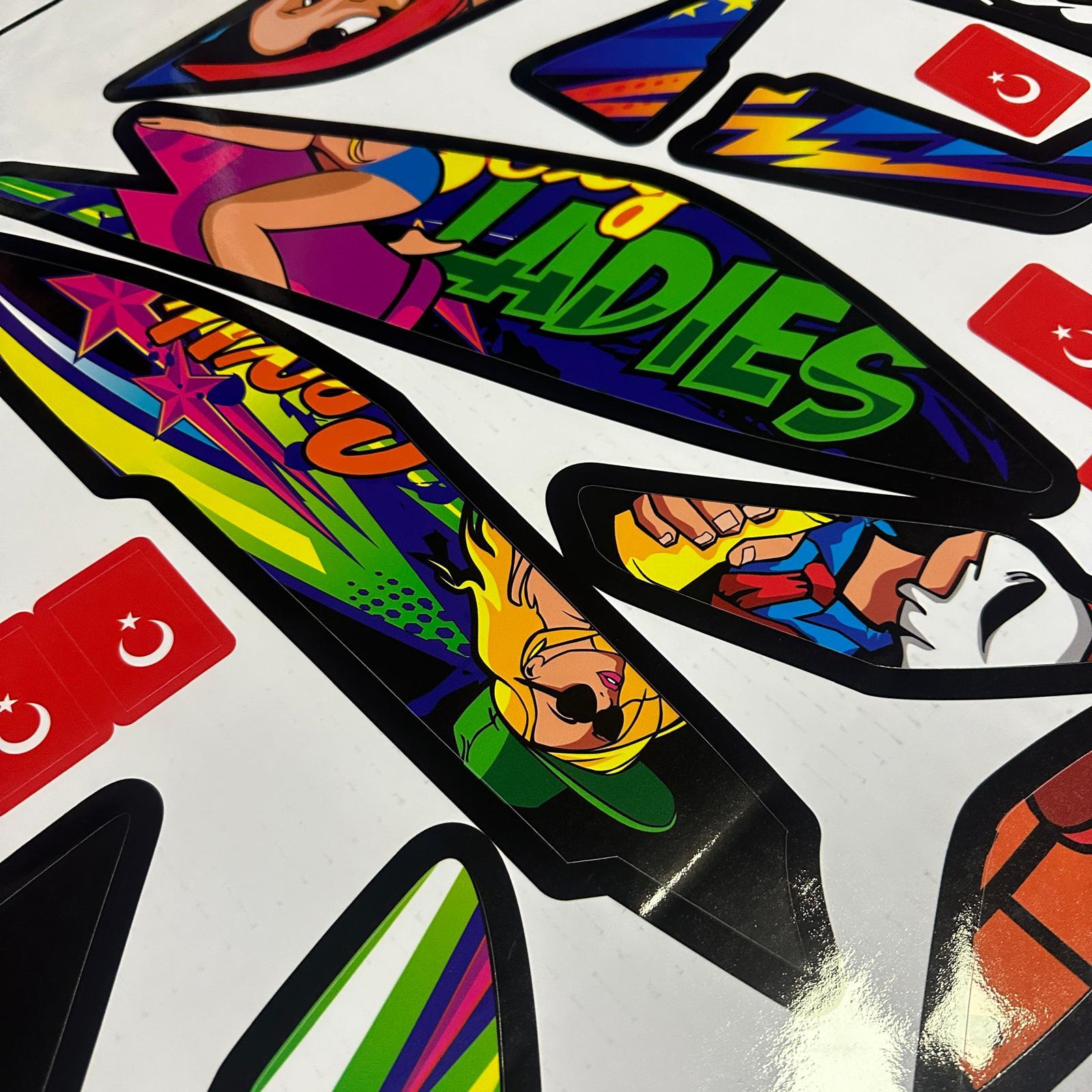 BAJAJ NS200 Sticker Star Style Kaplama Etiket Tasarım Modeli