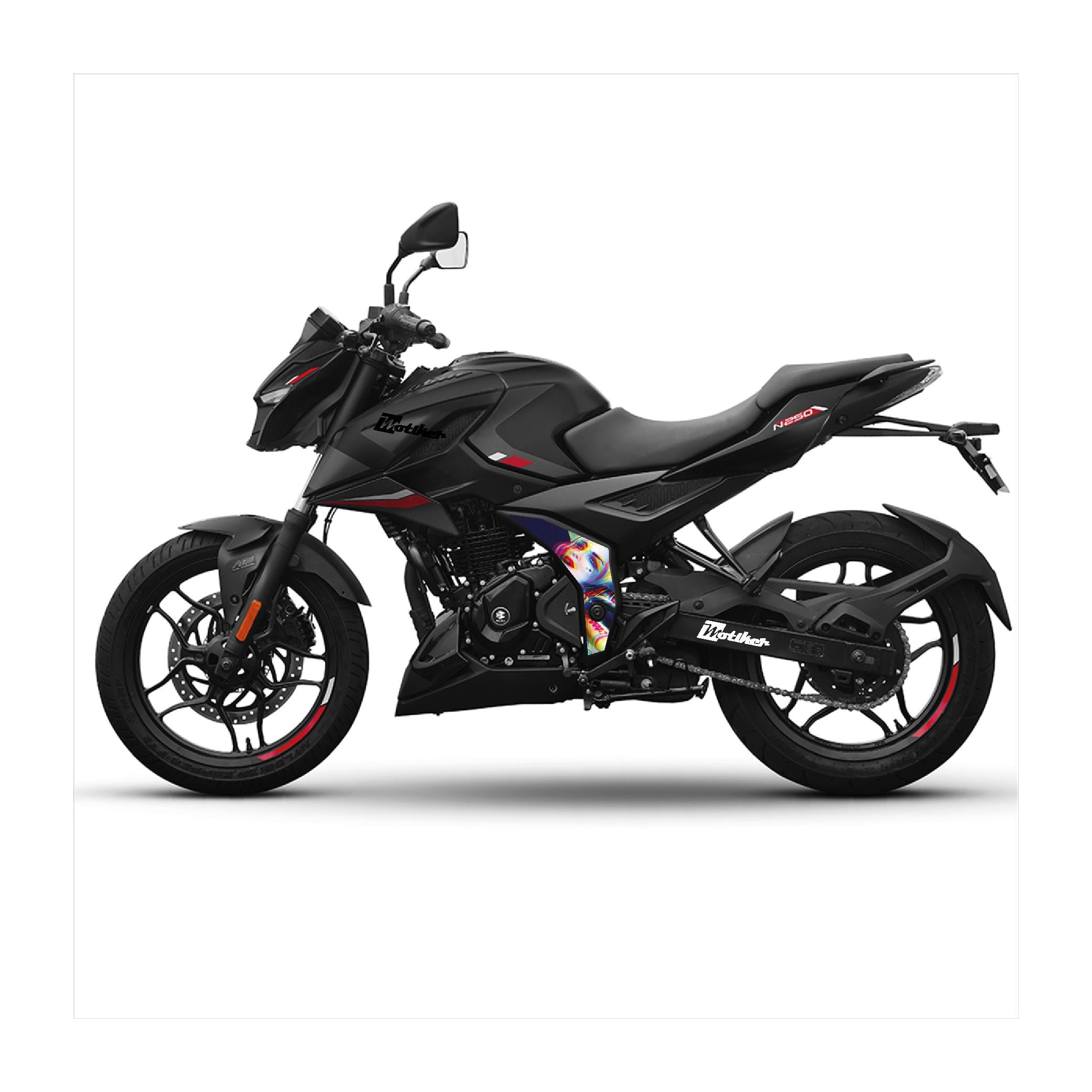 BAJAJ PULSAR N250 Orta Şase Motosiklet Sticker Etiket Kaplama Modeli Harley Quinn