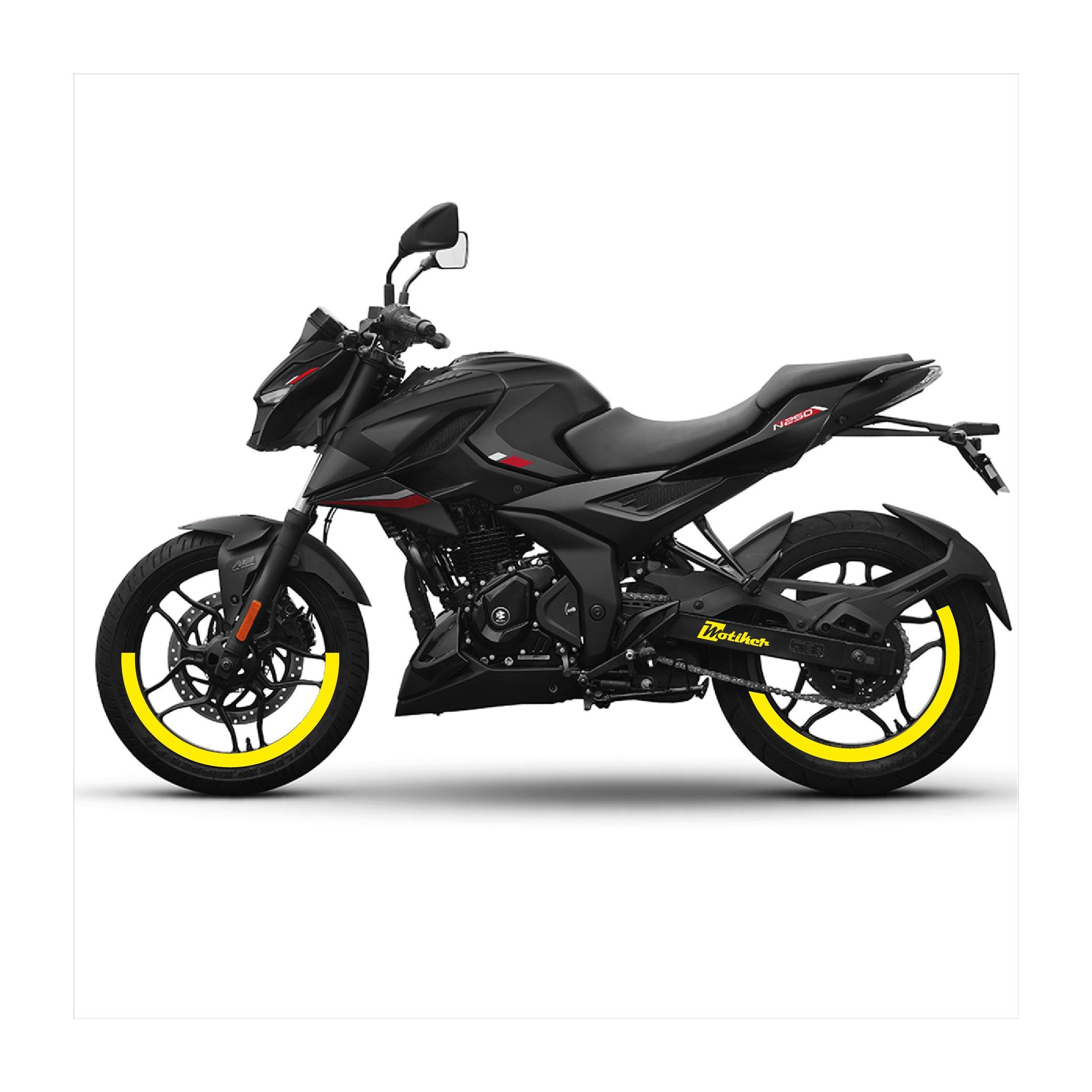 BAJAJ PULSAR N250 Yarım Kaplama Jant Sticker Etiket Modeli Sarı