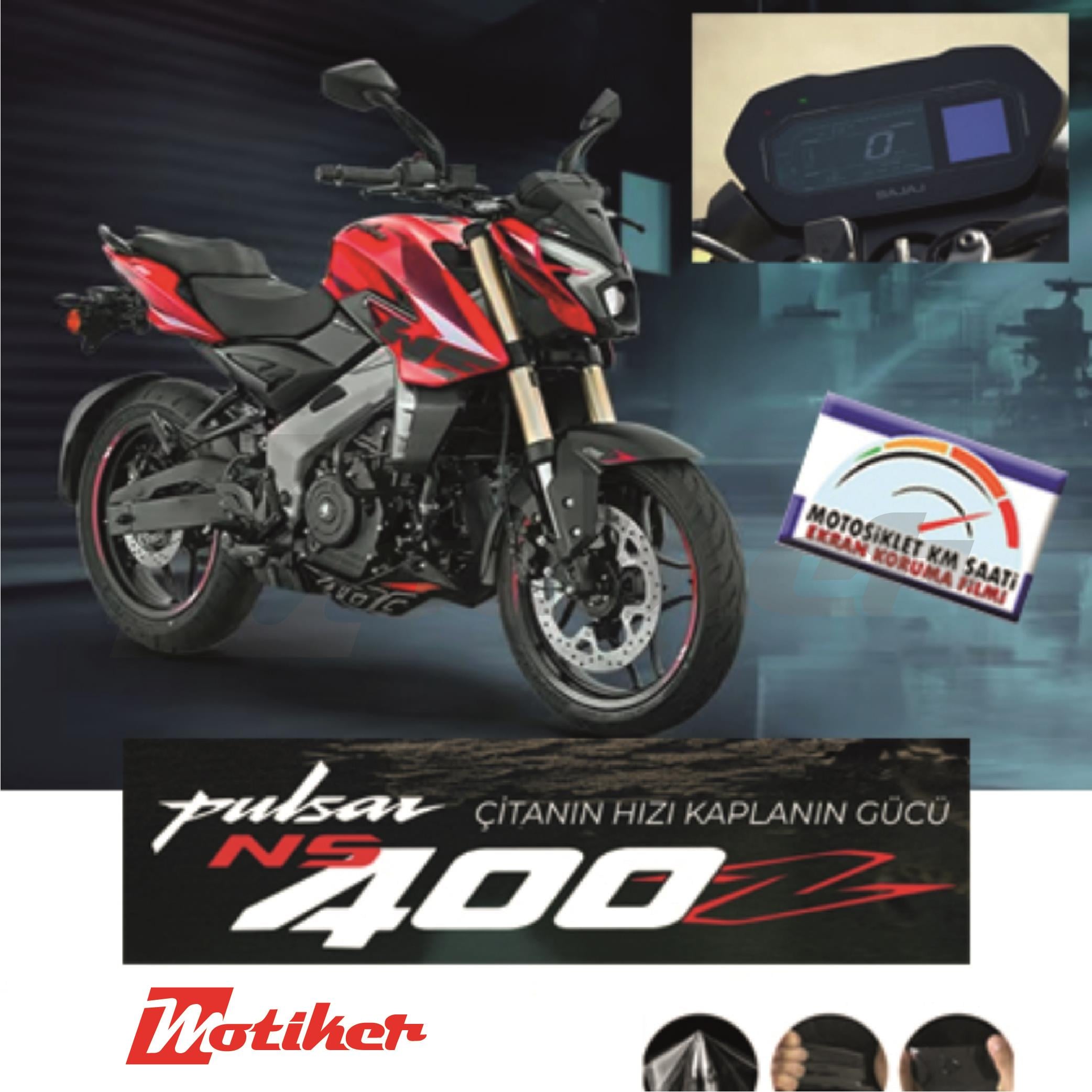 Diğer BAJAJ ModelleriBajaj Pulsar NS400 Z 2025 Motosiklet Ekran Km Koruyucu