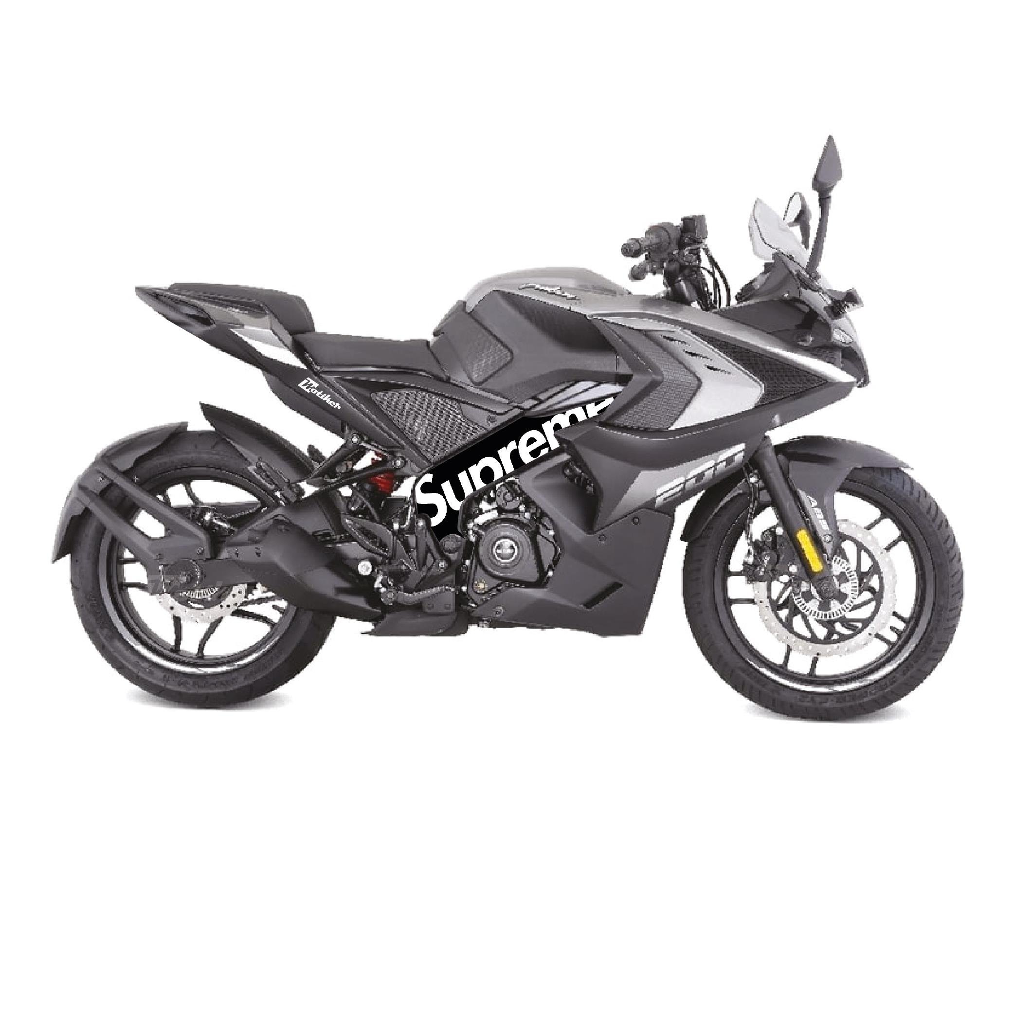 BAJAJ PULSAR RS200 Orta Şase Motosiklet Sticker Etiket Supreme Model 1