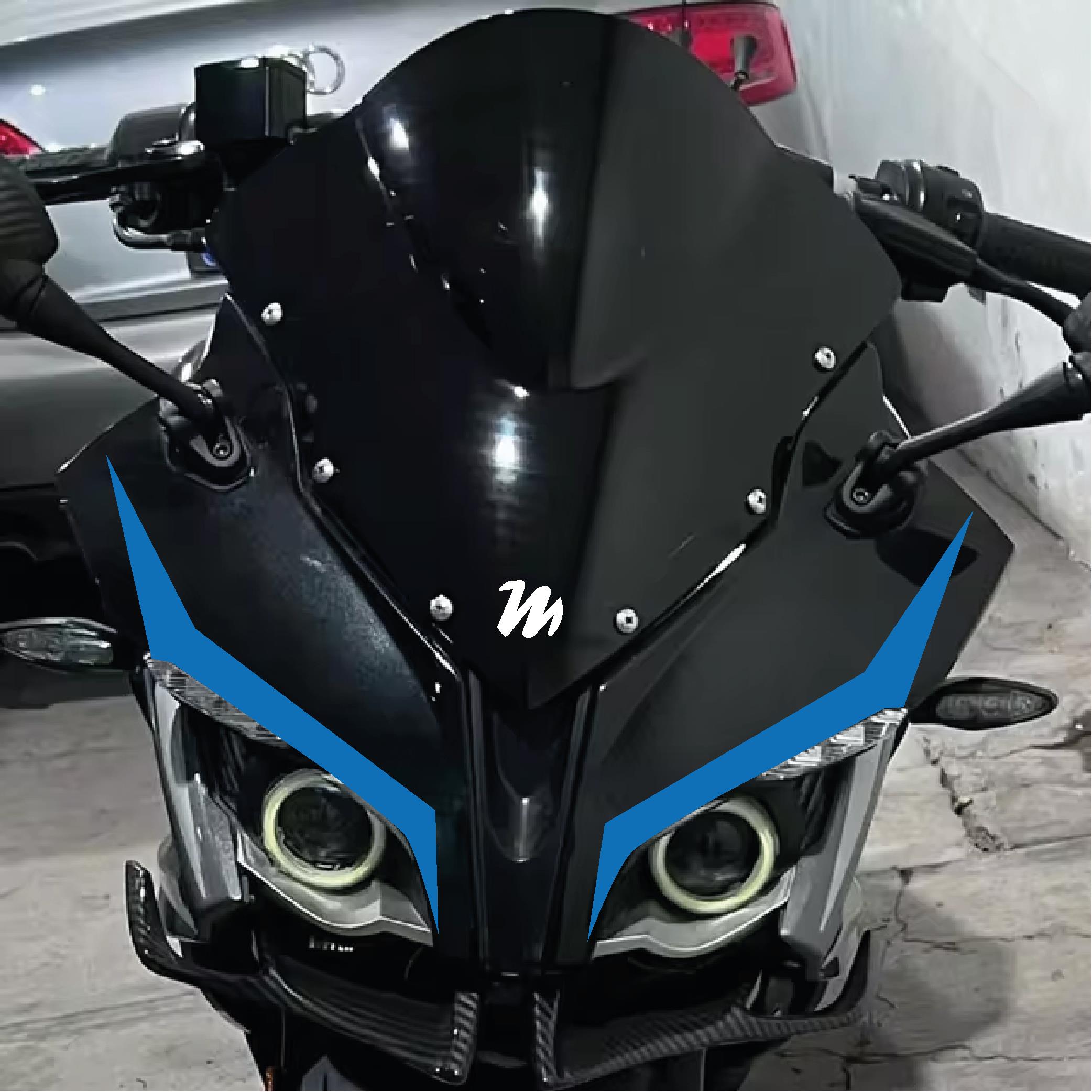 PULSAR RS 200Bajaj RS200 4'lü Ön Kafa Sticker Etiket Modeli Mavi