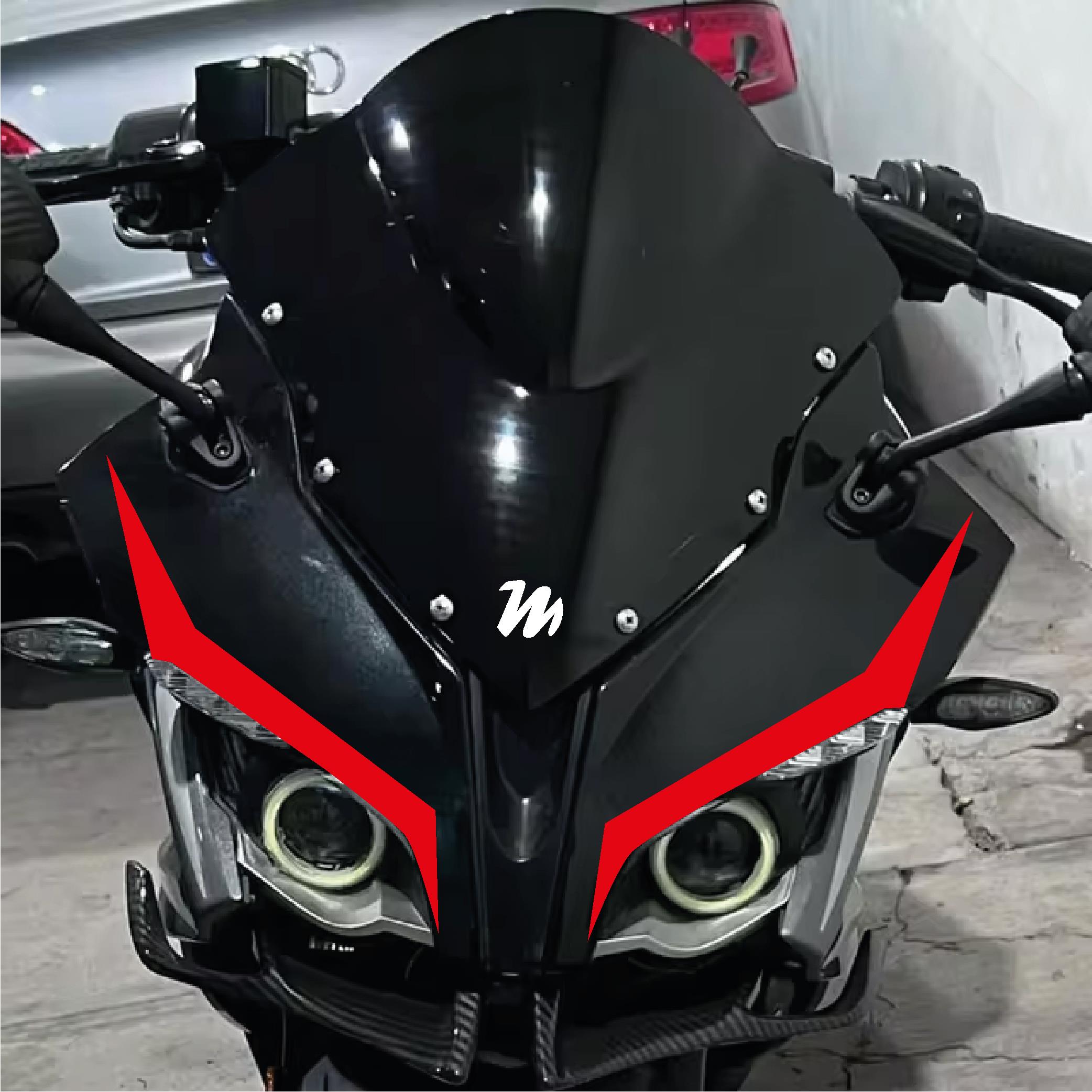 PULSAR RS 200Bajaj RS200 4'lü Ön Kafa Sticker Etiket Modeli Kırmızı