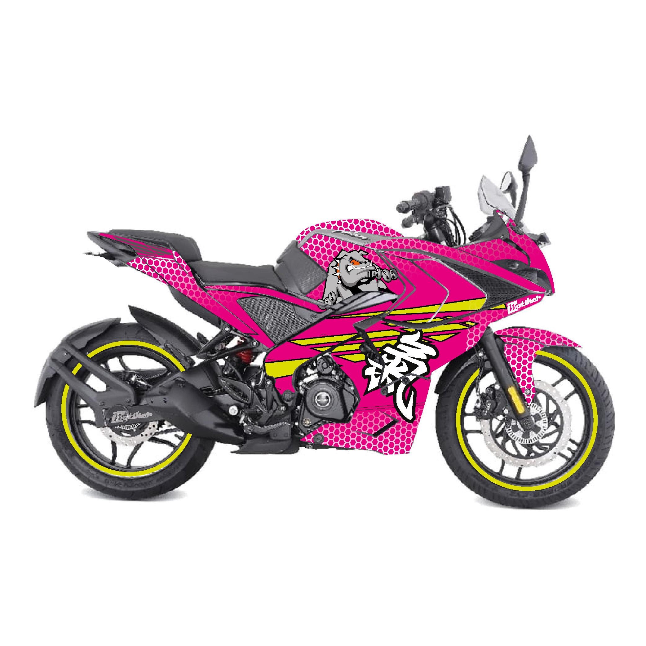 PULSAR RS 200BAJAJ RS200 DOG PEMBE SARI PARÇALI KAPLAMA MODELİ 