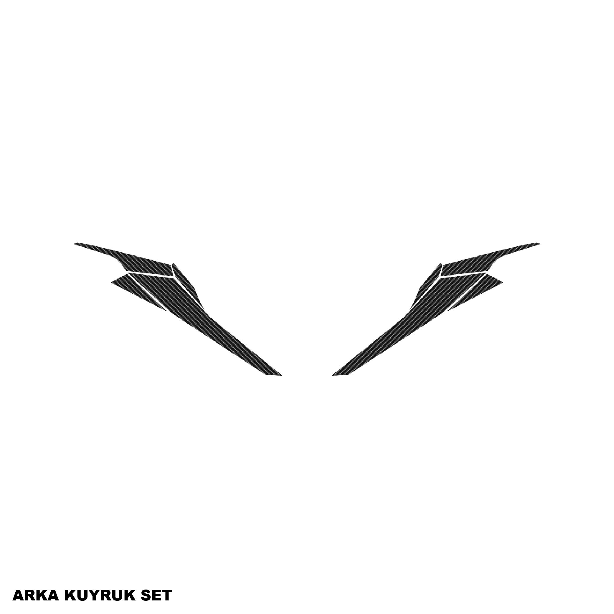 PULSAR RS 200BAJAJ RS200 KARBON STICKER SET ARKA KUYRUK PARÇALI KAPLAMA ETİKET MODELİ