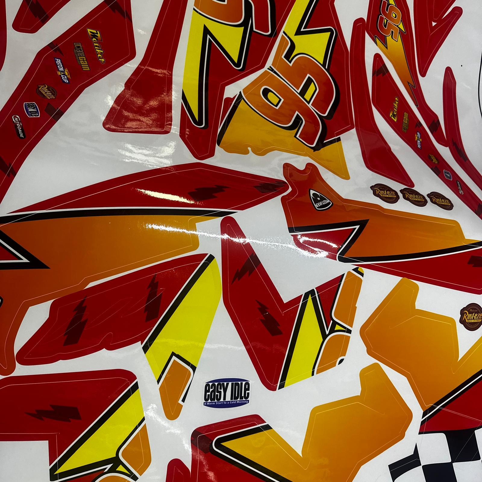 BAJAJ RS200 Sticker McQueen Rusteze Red Original Sticker Etiket Modeli