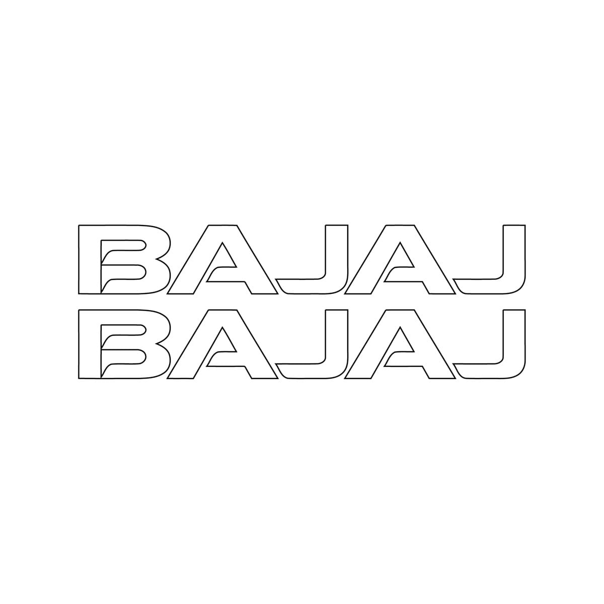 Bajaj Yazılı Mini Sticker Etiket Modeli