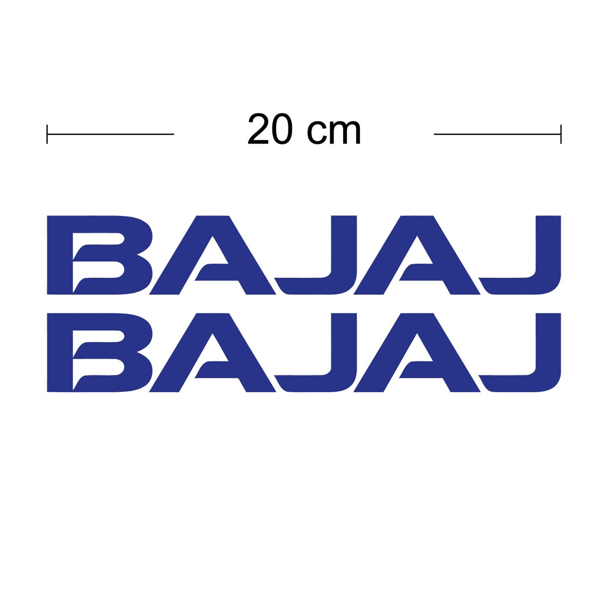 Bajaj Yazılı Renkli Sticker Etiket Modeli
