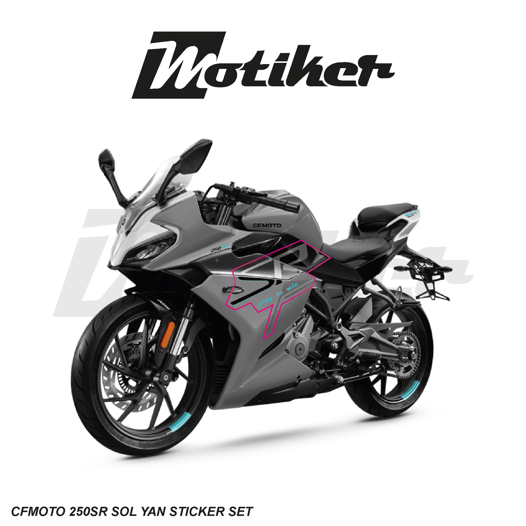 CFMOTO 250SR Orjinal Sticker Tasarım Sol Grenaj Full Set