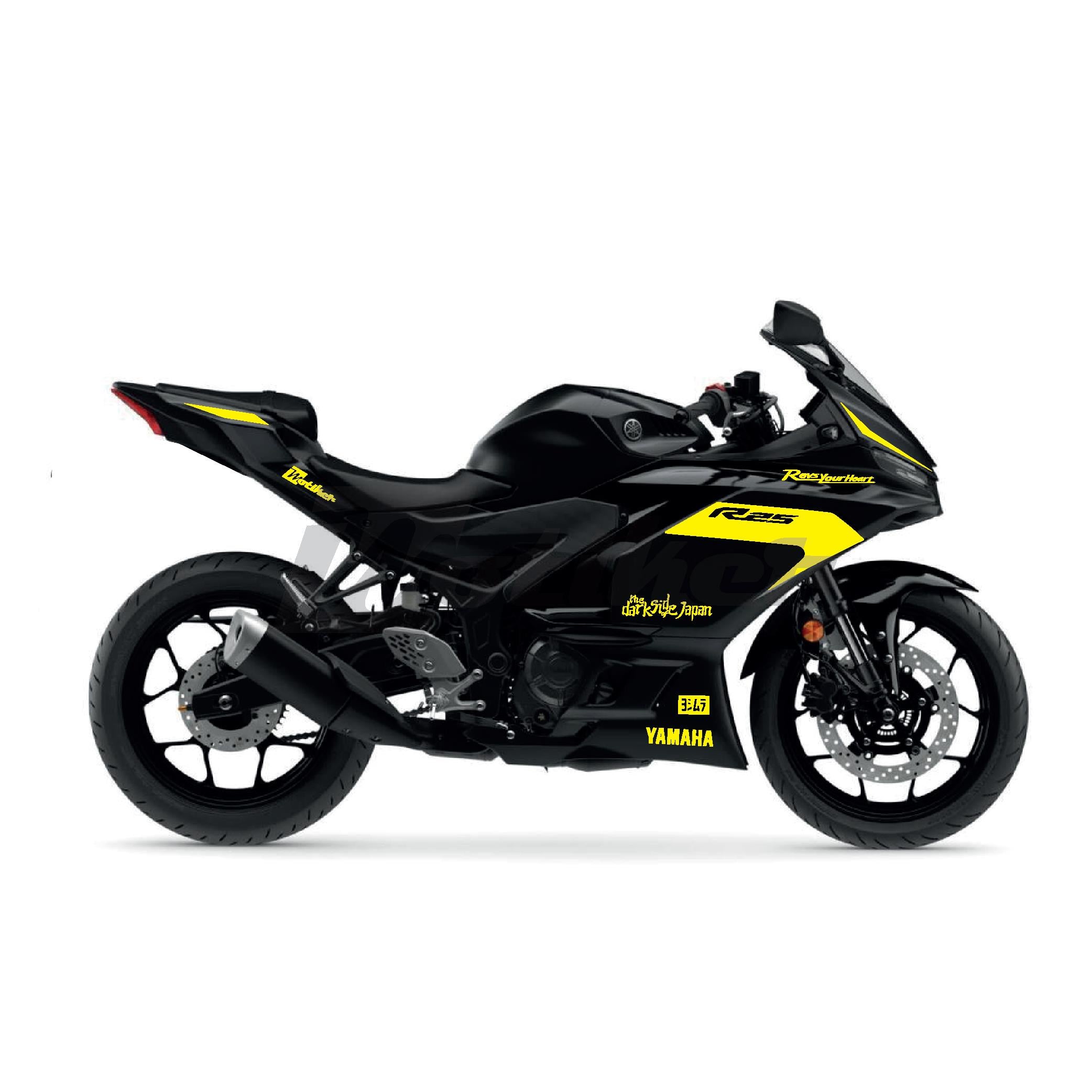 Yamaha R25 2025-2026 Model Sarı Sticker  