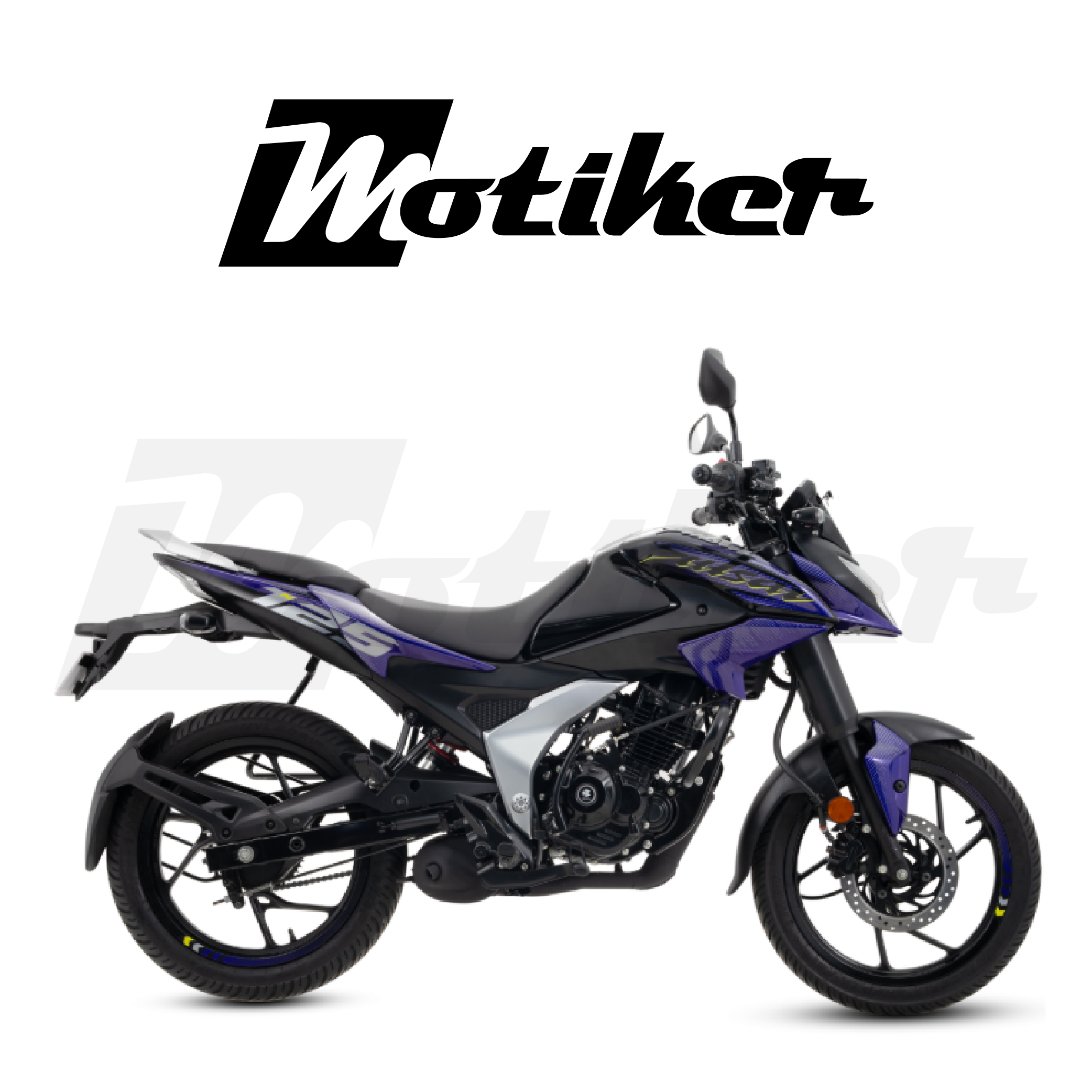 Bajaj Pulsar N125 Orjinal Sticker Tasarımı (Mor) Sticker Etiket Modeli