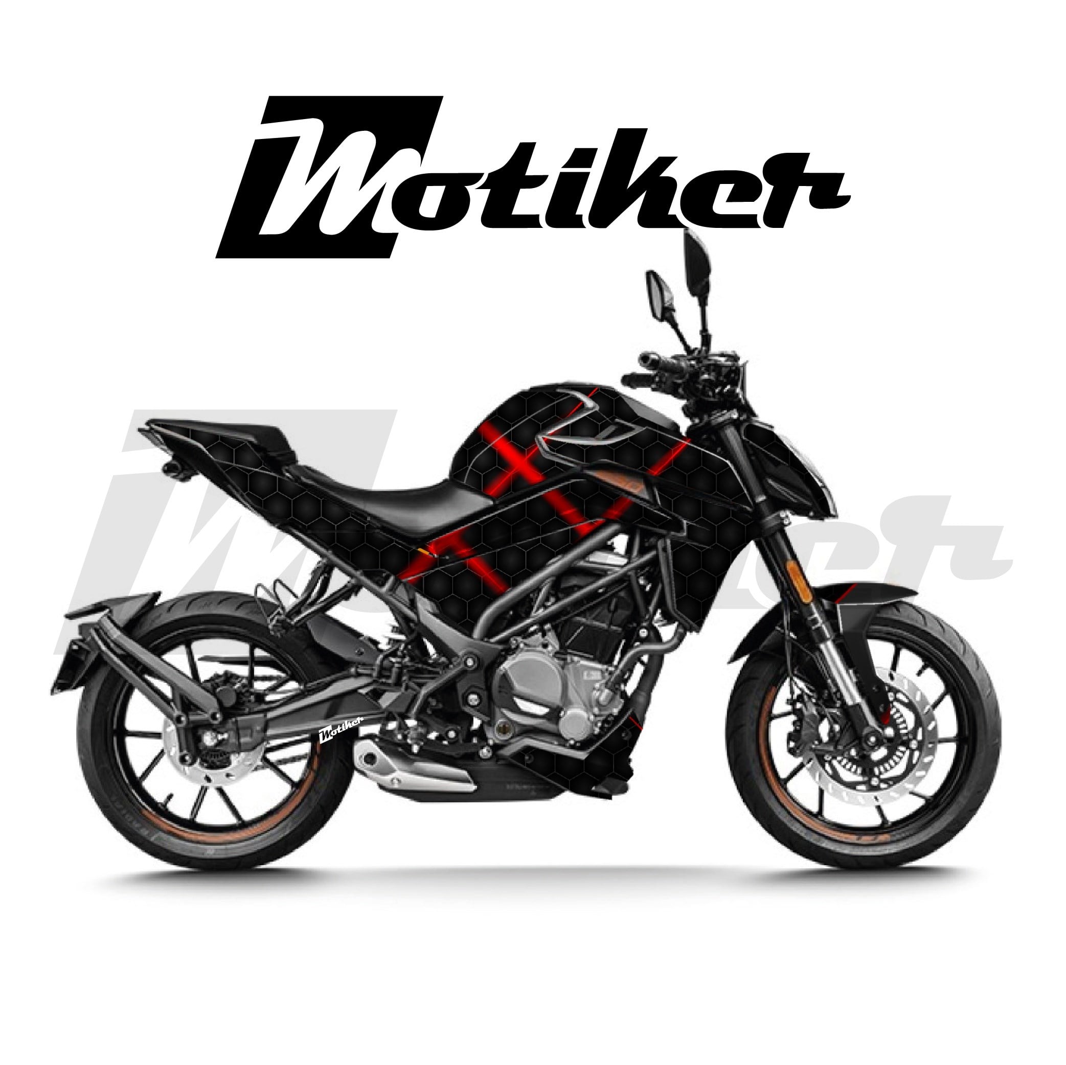 CFMOTO 250NK Parçalı Kaplama Sticker Etiket Modeli Karbon Lazer Desen 17 (MTK9378)