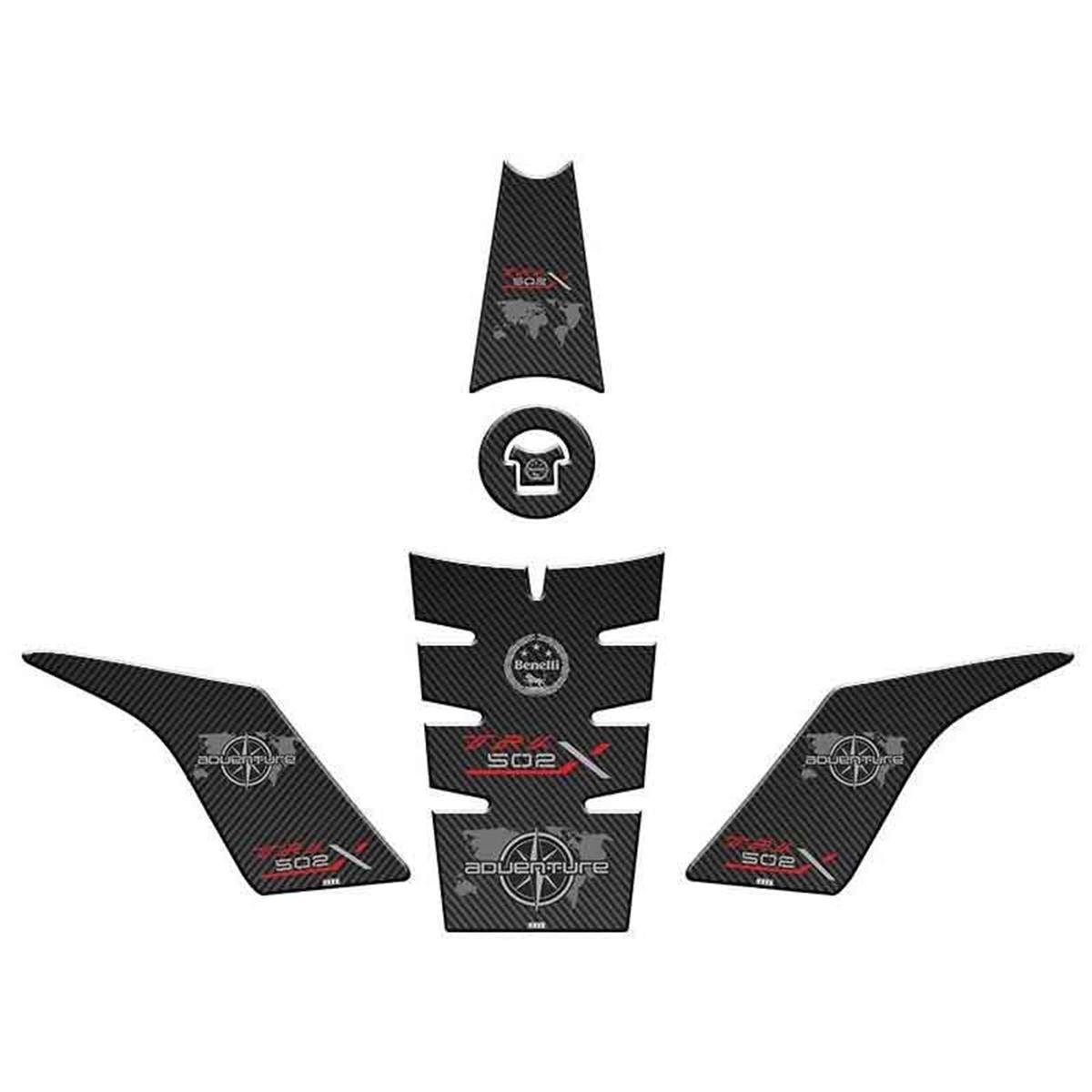 Benelli TRK-502 Carbon-Red Lined Tank Pad Set Sticker Model