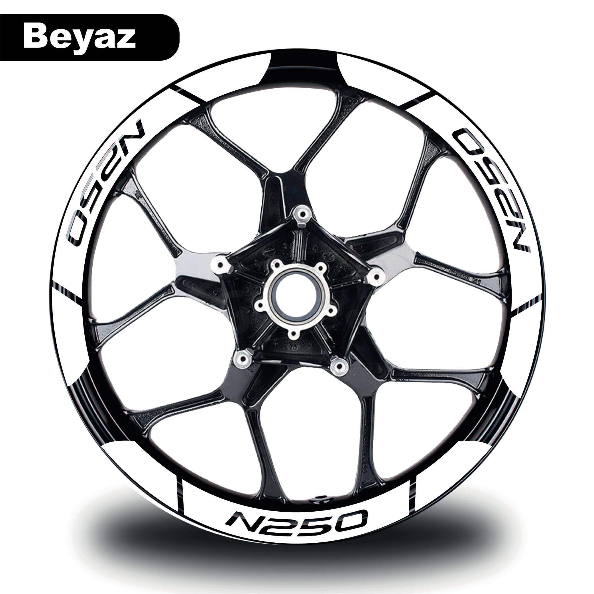 N250Beyaz Bajaj N250 Geniş Jant Sticker Etiket Modeli