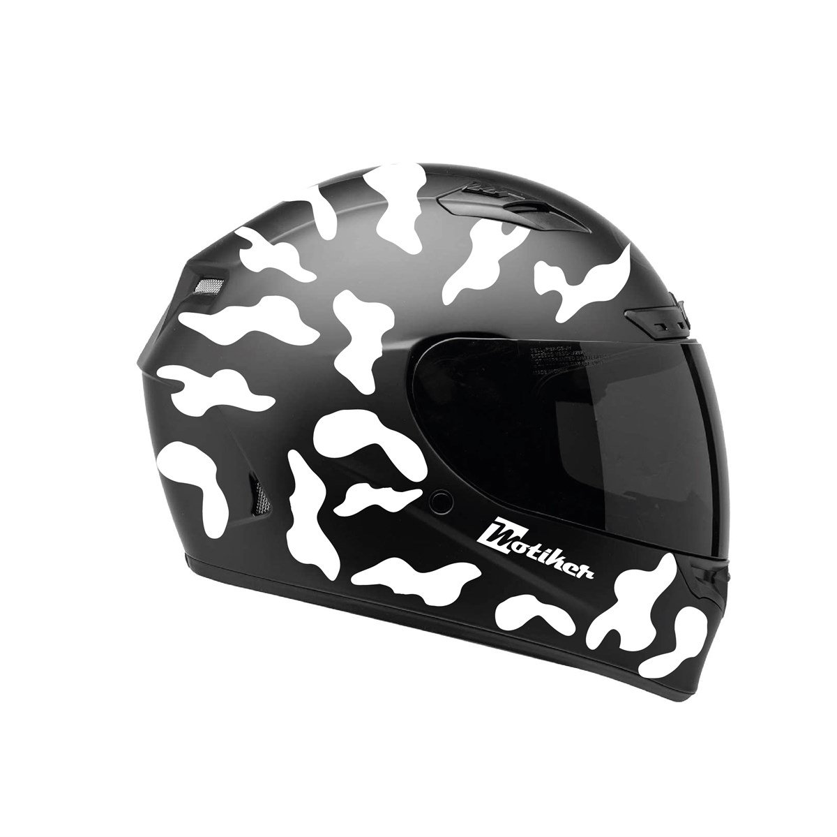 Beyaz Kamuflaj Kask Sticker Modeli