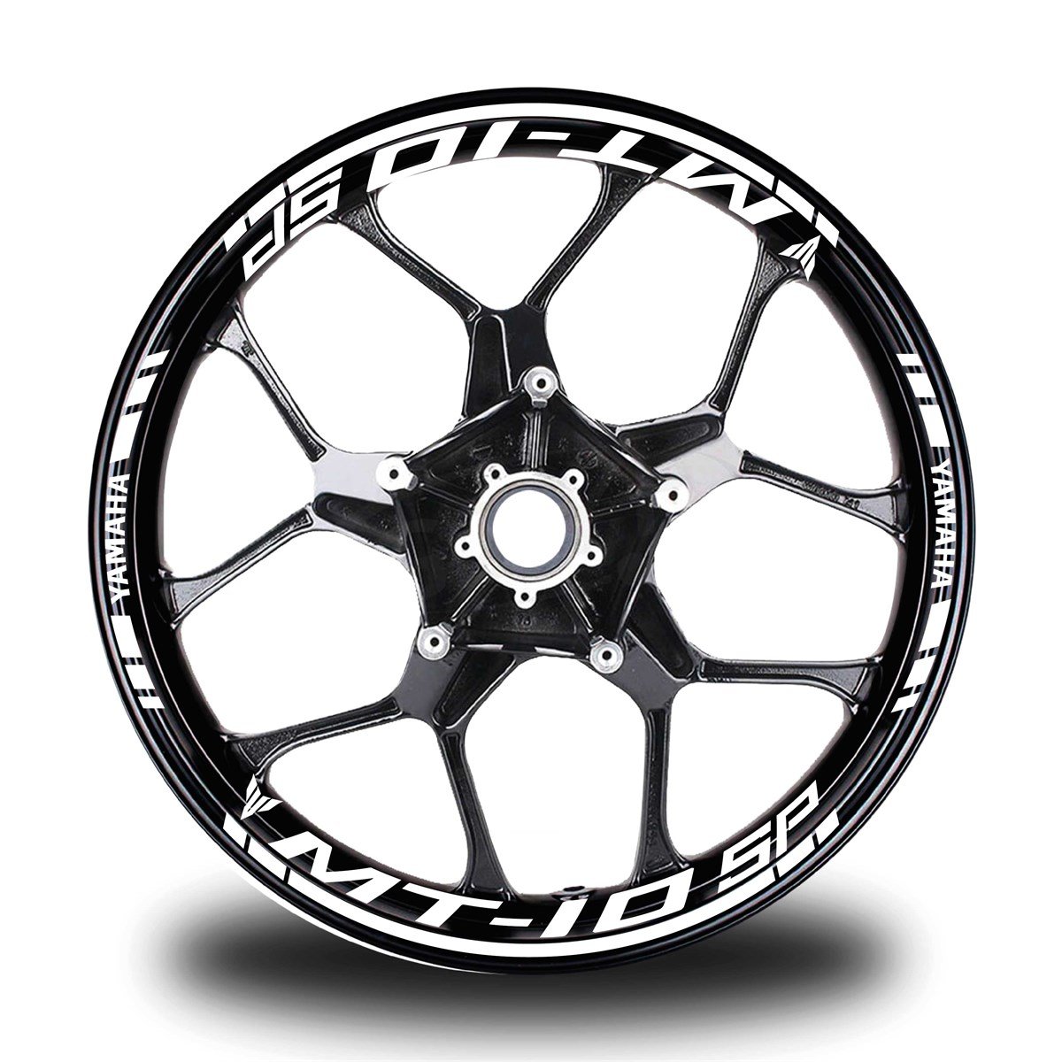 Beyaz Yamaha MT 10 SP Takım Jant Sticker Etiket 